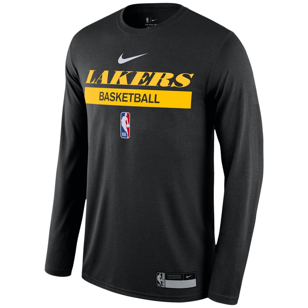 Nike ロサンゼルス・レイカーズ 長袖 プラクティス Tシャツ ブラック 