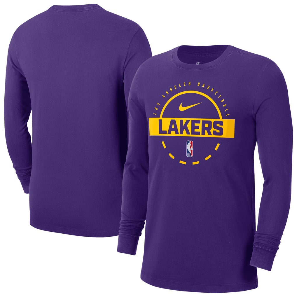 Nike ロサンゼルス・レイカーズ 長袖 プラクティス Tシャツ メンズ