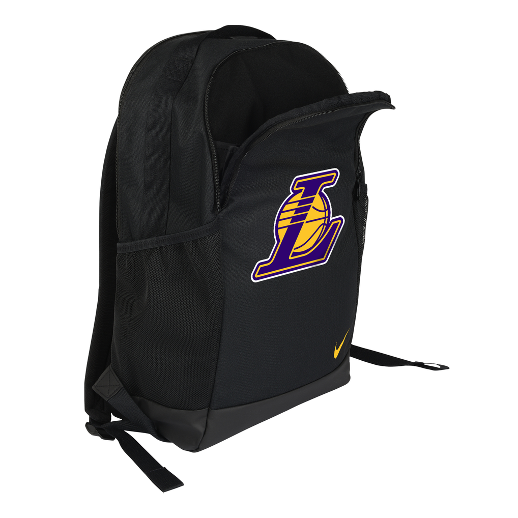 NBA Velvet Black Backpack with Gold Chain and Lakers Patch Official Los Angeles Lakers Bags, Lakers Backpacks, Luggage  main image 2