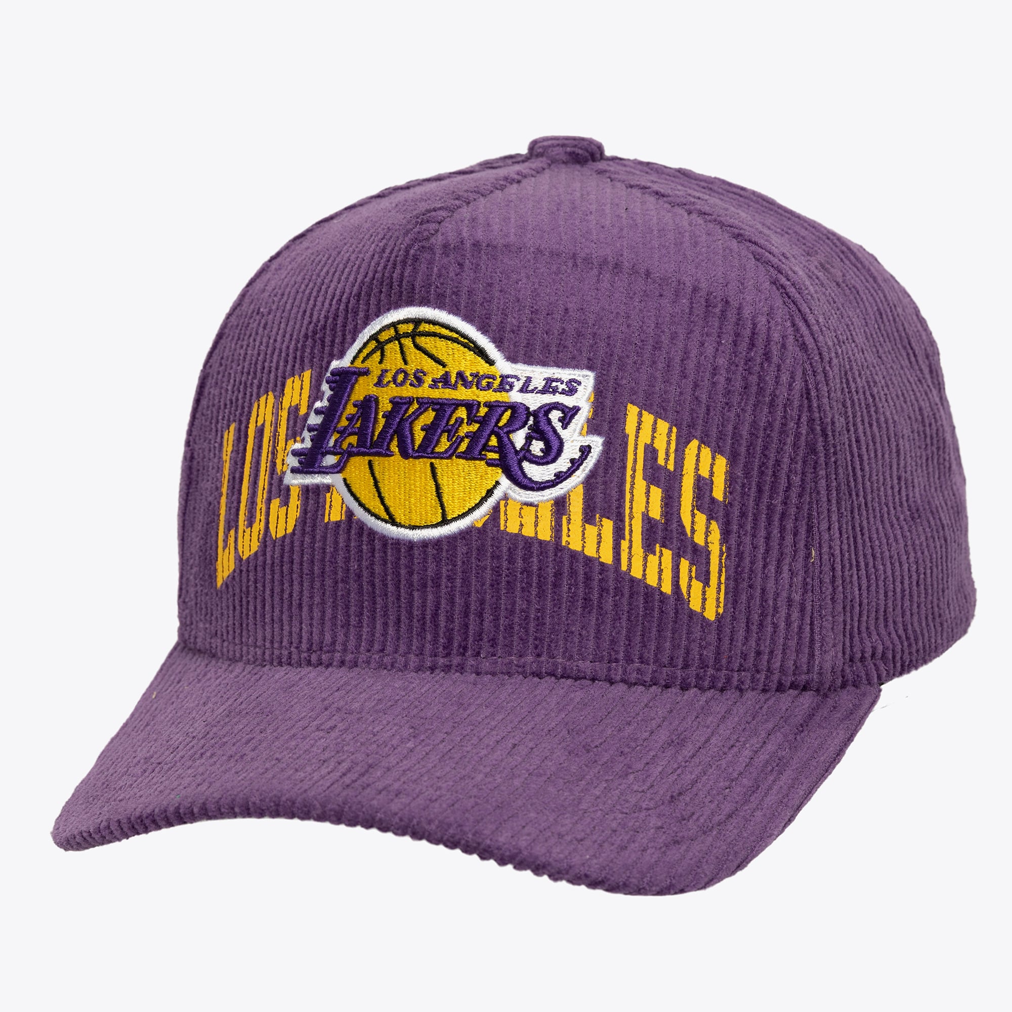 Los Angeles Lakers Purple Arch Stamp Pro Pinch Snapback Hat