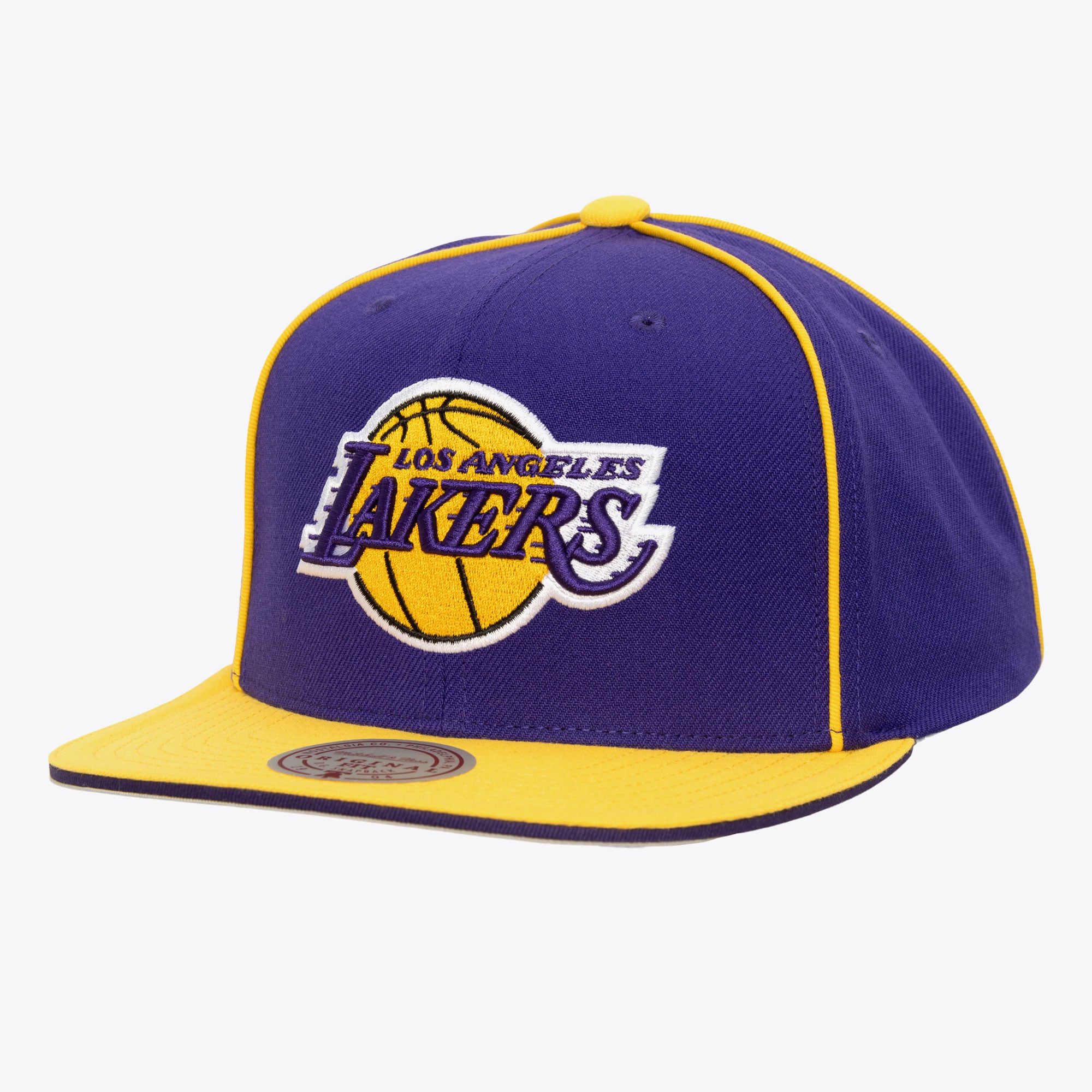 Los Angeles Lakers Purple Pipe Snapback Hat