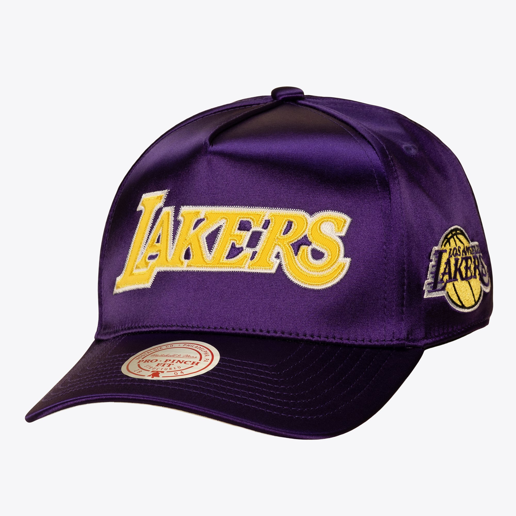 Los Angeles Lakers Purple Zig Zag Satin Pro Pinch Snapback Hat