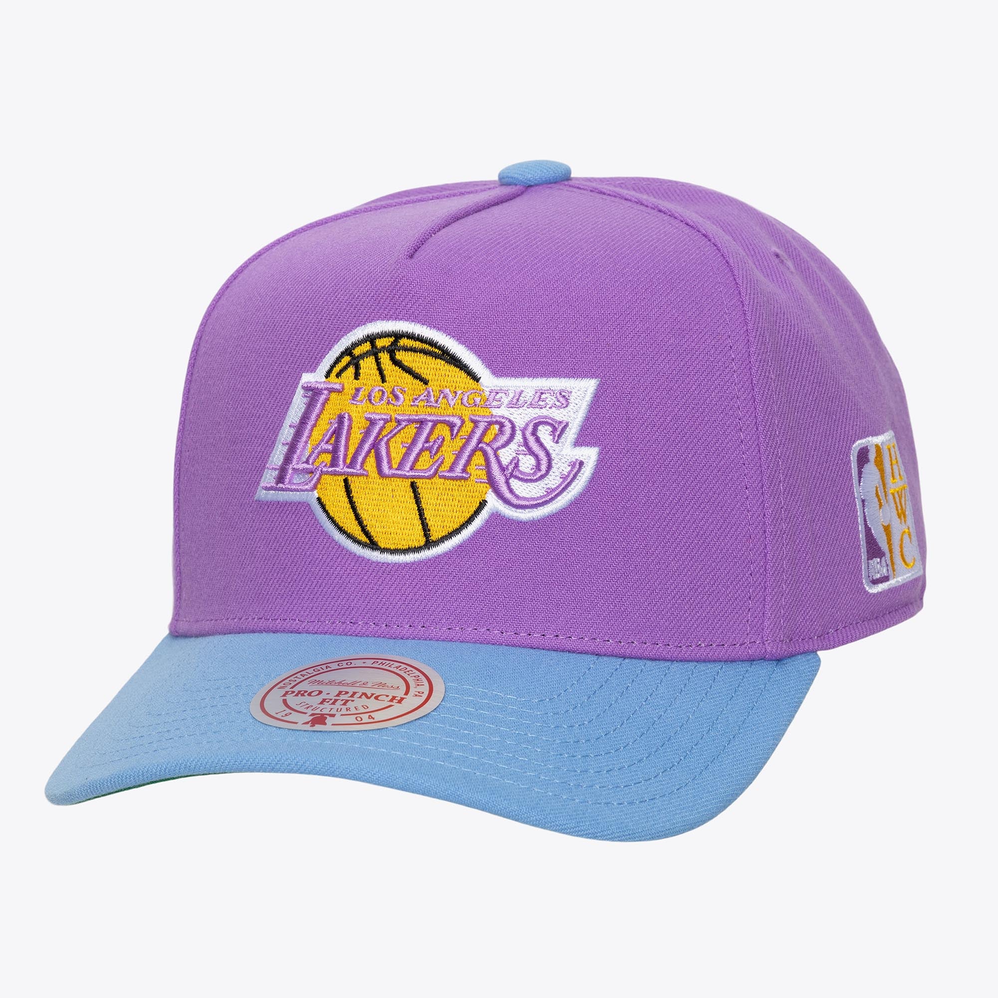 Los Angeles Lakers Purple/Light Blue Hardwood Classics Legendary Home Pro Pinch Snapback Hat
