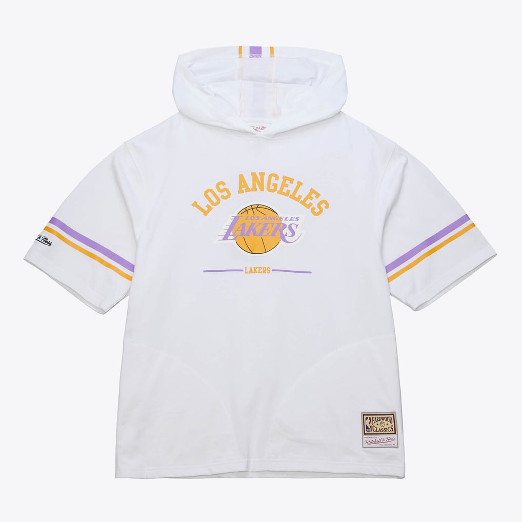Los Angeles Lakers White Hardwood Classic Hoodie T-Shirt
