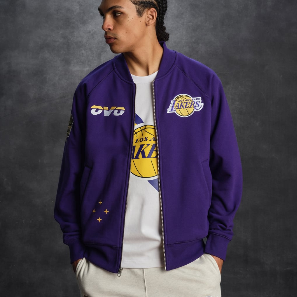 OVO ロサンゼルス・レイカーズ フリース ジップ ジャケット メンズ