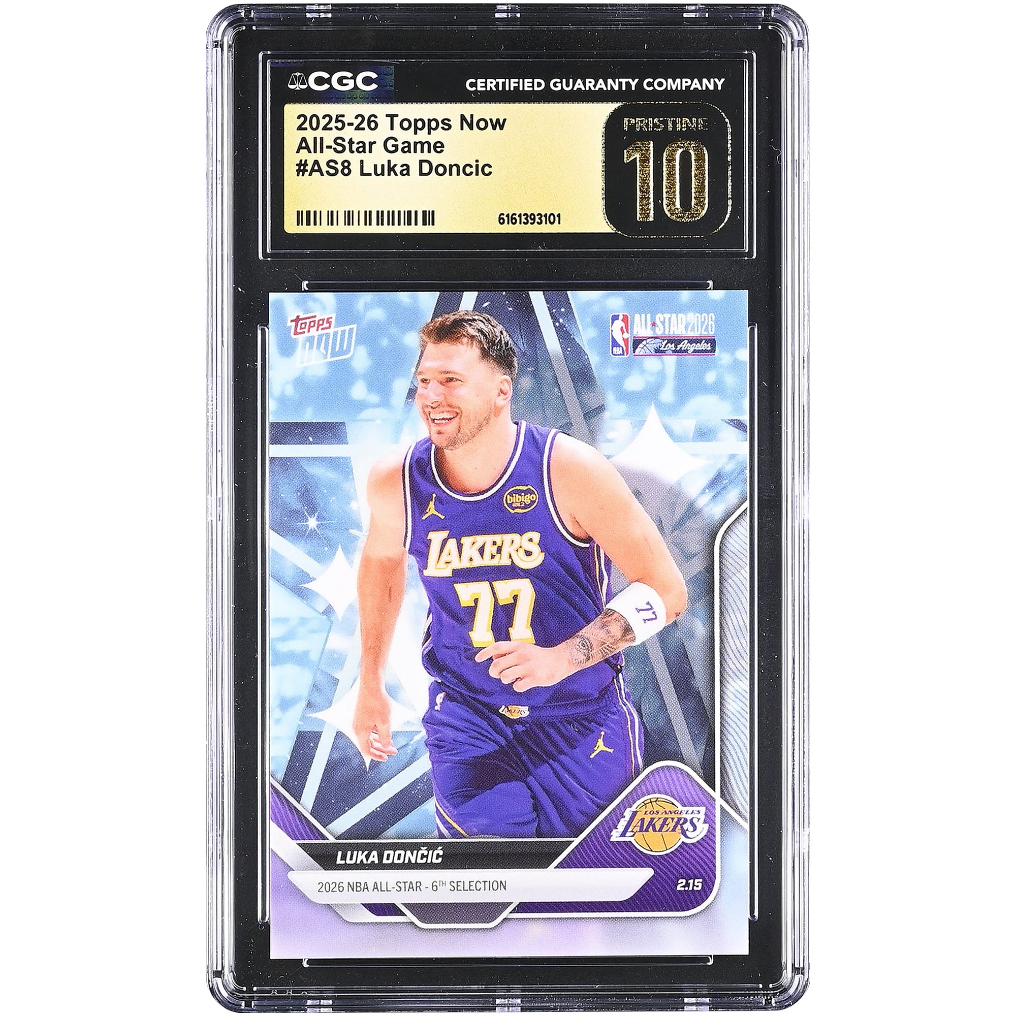 Luka Dončić Los Angeles Lakers 2025-26 Topps Now All-Star Game #AS8 CGC Authenticated PRISTINE 10 Card