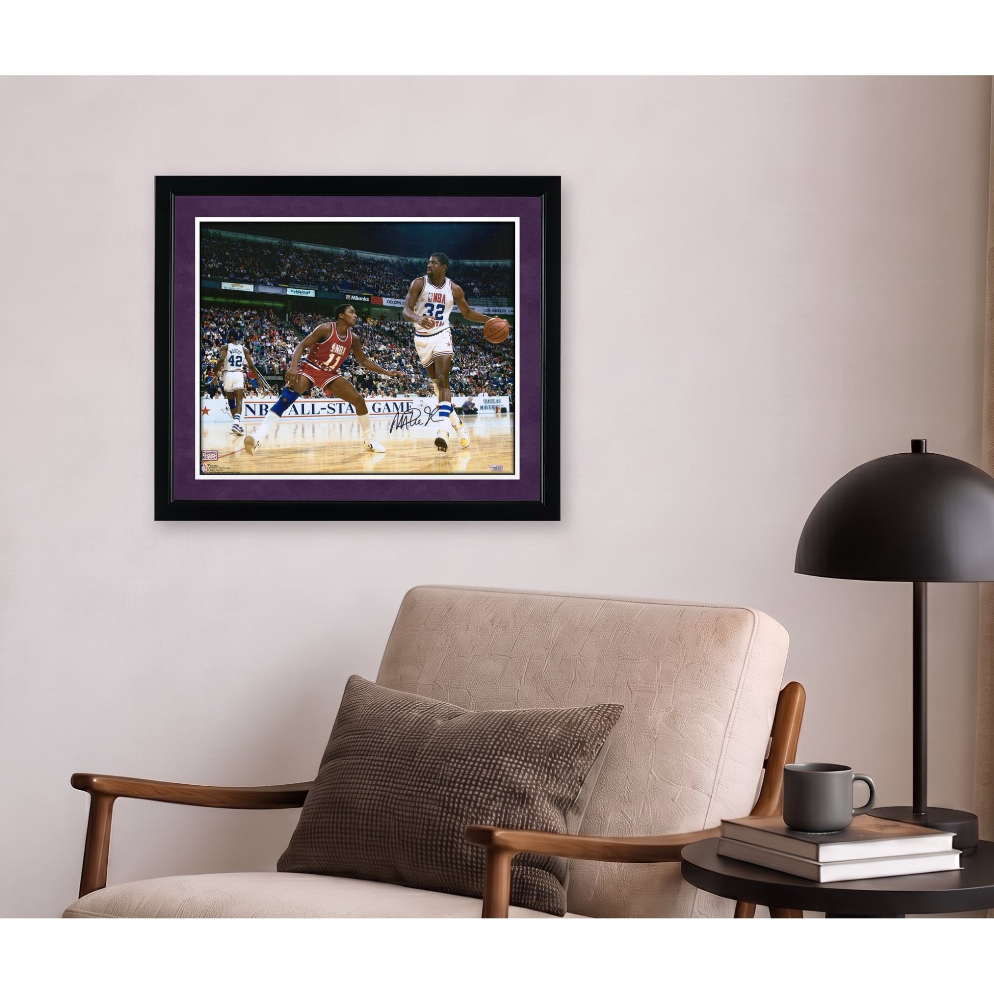 Magic Johnson Los Angeles Lakers Autographed 16" x 20" vs. Isiah Thomas Photograph