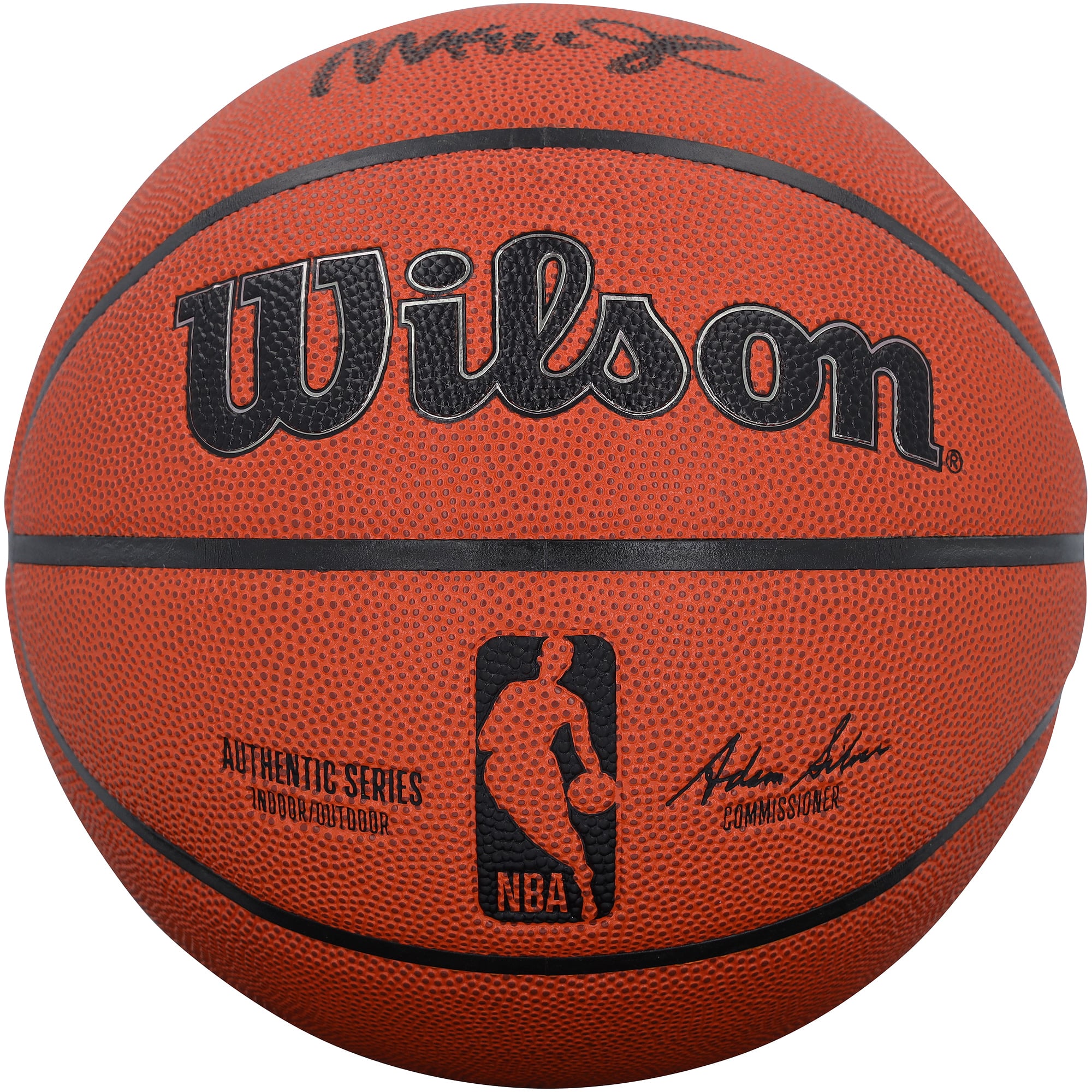 Ballon de basketball d'intérieur/extérieur autographié par Magic Johnson, Los Angeles Lakers, Wilson Authentic Series