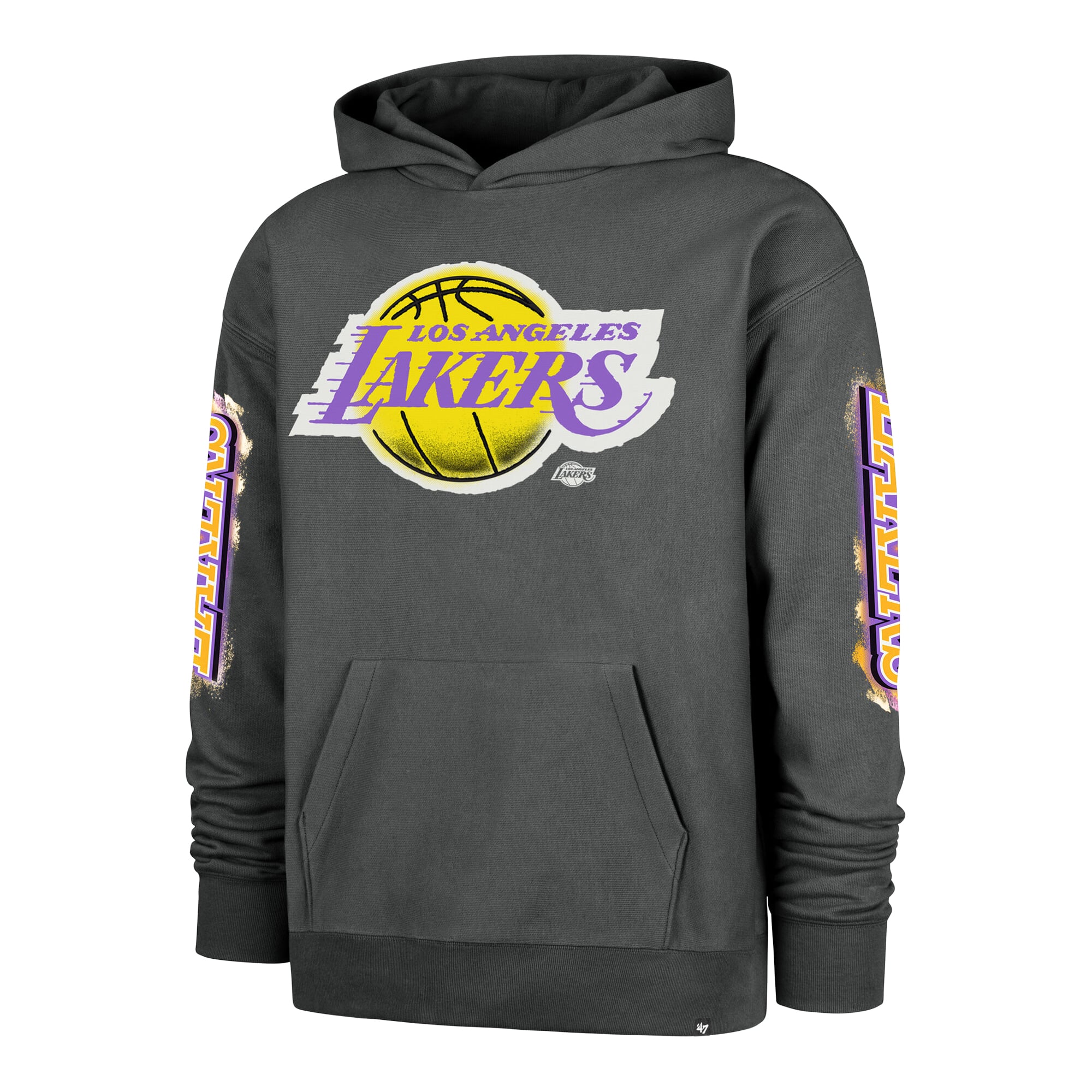 Sweat à capuche homme '47 Charcoal Los Angeles Lakers City Paint Duo Foundation