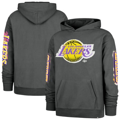  Los Angeles Lakers '47 City Paint Duo Foundation Hoodie - Charcoal