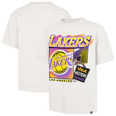  Los Angeles Lakers '47 City Paint Reed Foundation T-Shirt - Cream