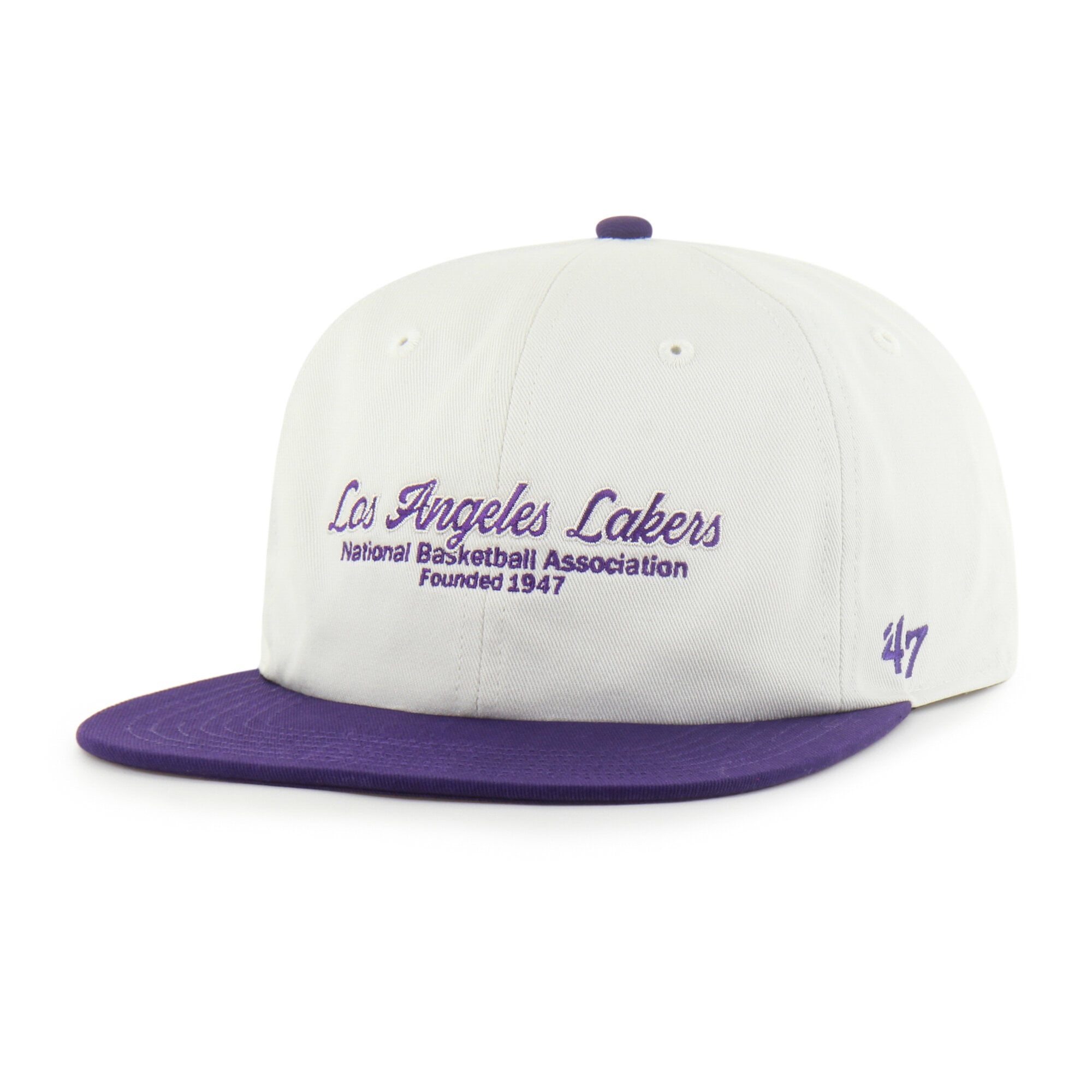 Casquette snapback capitaine Los Angeles Lakers '47 crème pour homme
