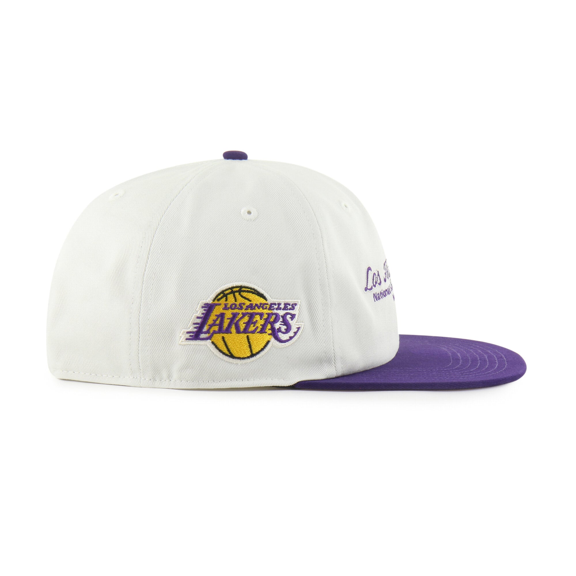 Casquette snapback capitaine Los Angeles Lakers '47 crème pour homme