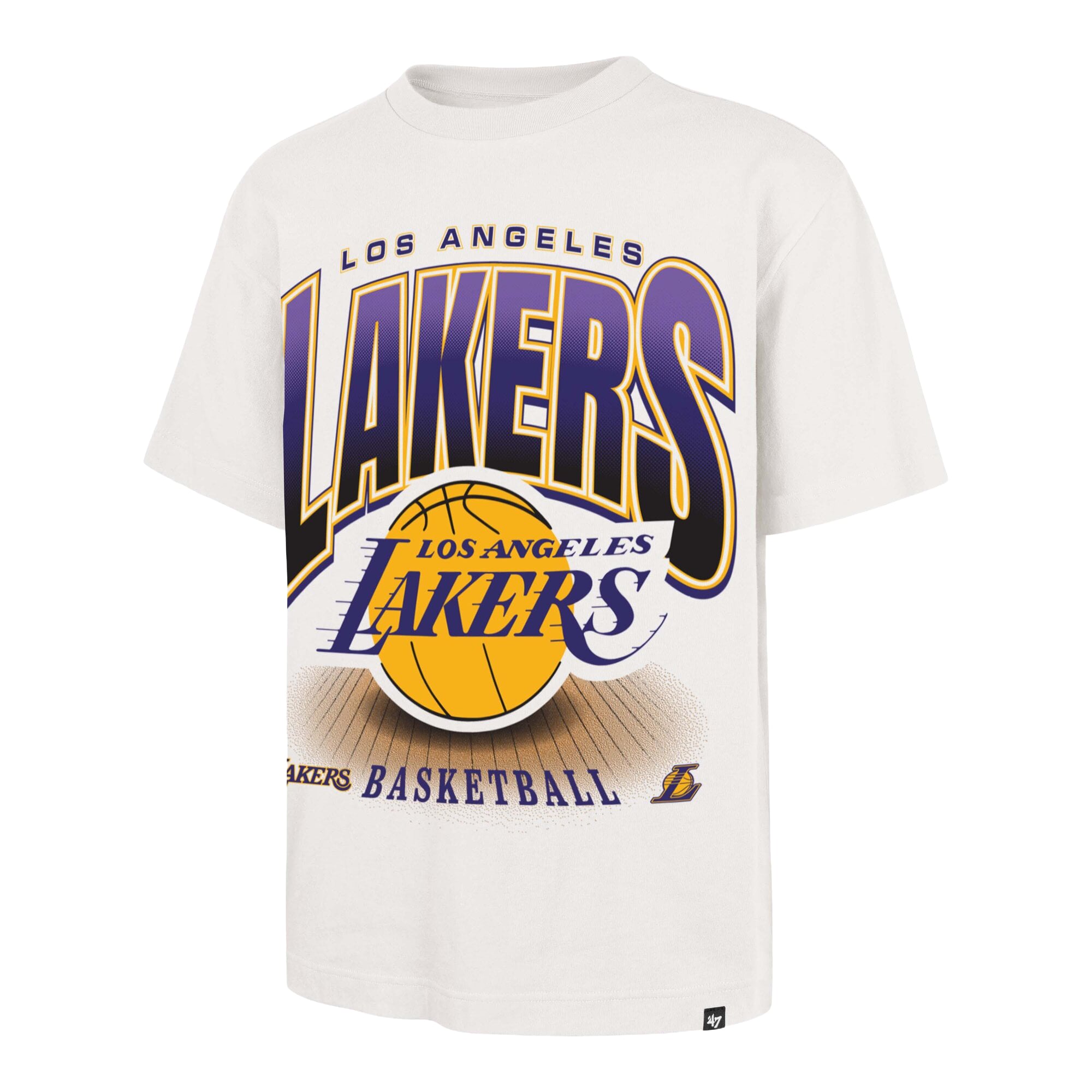 Men's '47 Cream Los Angeles Lakers Team Flex Foundation T-Shirt
