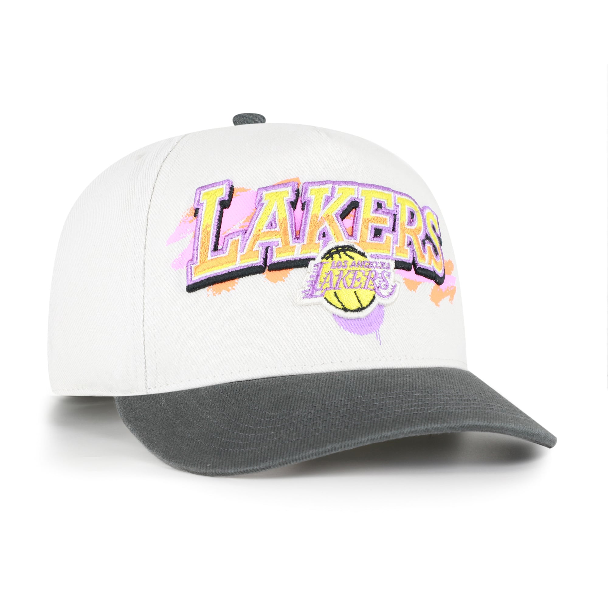 Casquette ajustable « 47 » crème/noire Los Angeles Lakers City Paint Hitch pour homme