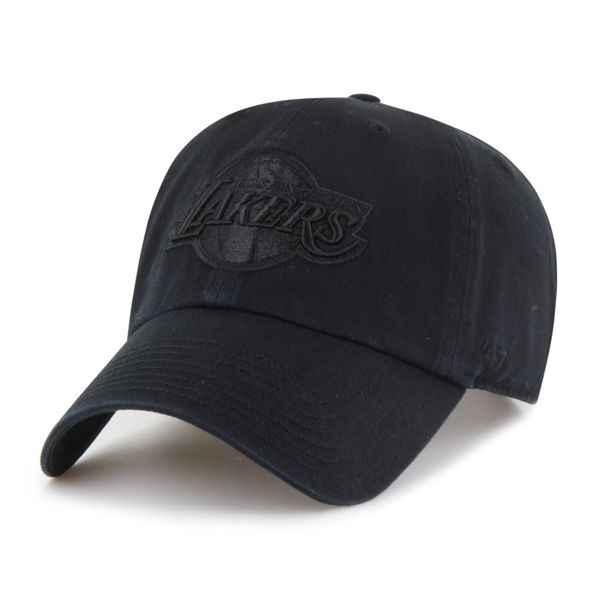 Men's '47 Los Angeles Lakers Black on Black Clean Up Adjustable Hat