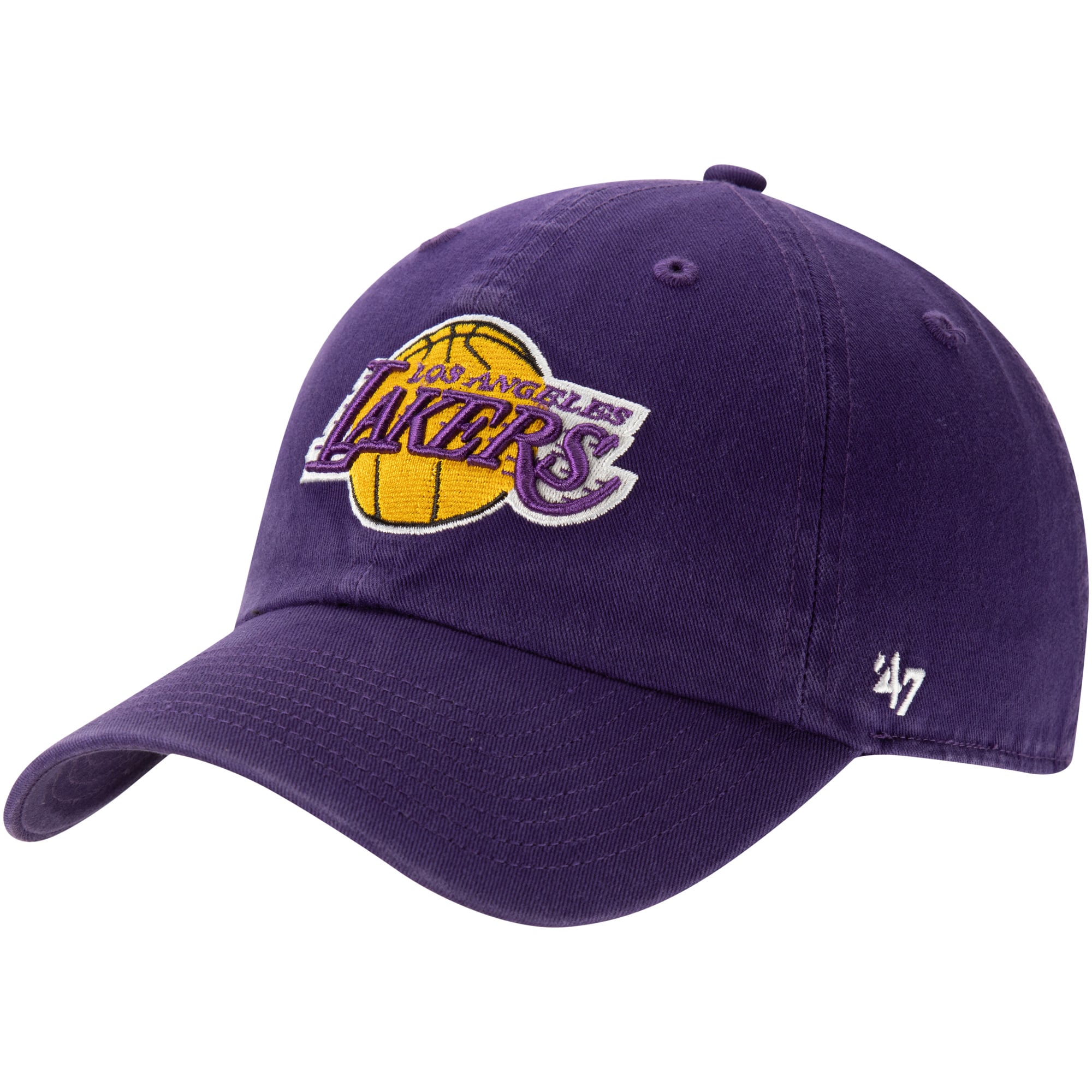 Men's Los Angeles Lakers '47 Purple Core Logo Clean Up Adjustable Hat