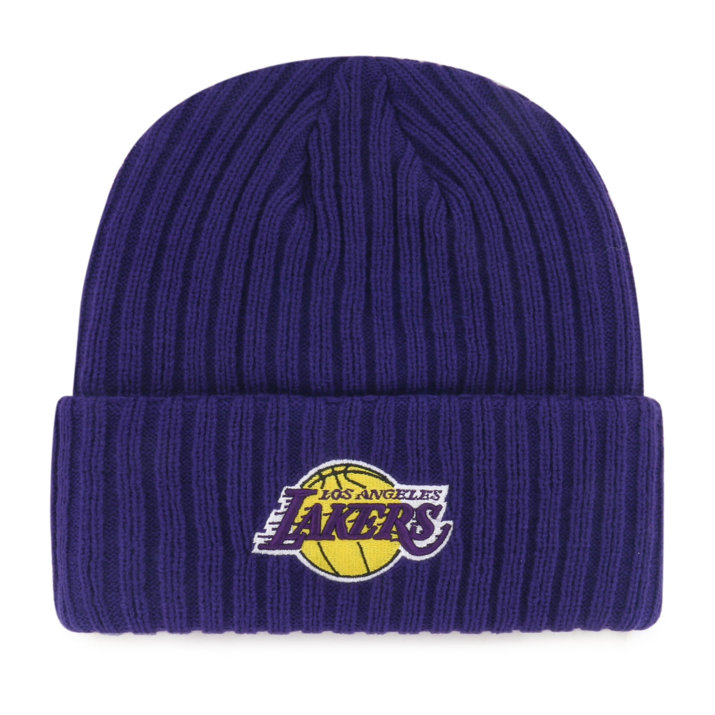 Bonnet à revers côtelé violet Los Angeles Lakers « 47 » pour homme