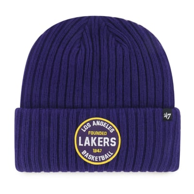  Los Angeles Lakers '47 Ribbed Snowdrift Cuffed Knit Hat - Purple