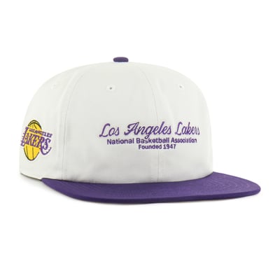 Los Angeles Lakers '47 Script Stack Captain Snapback Hat - White