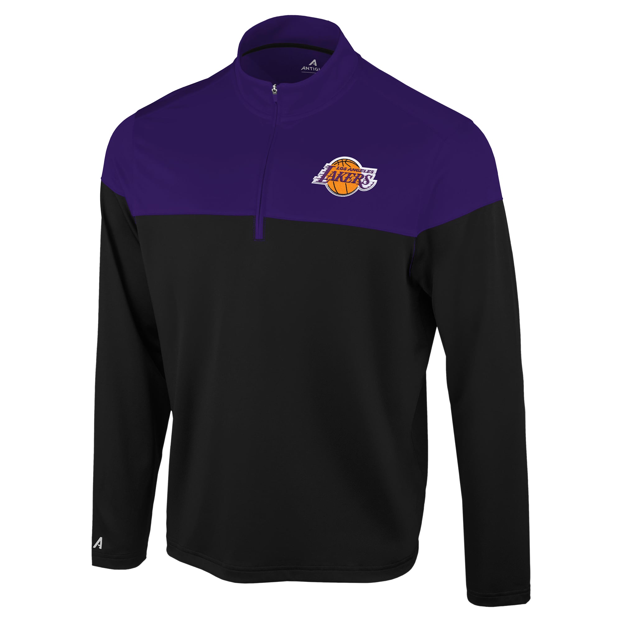 Pull à col zippé Antigua noir/violet Los Angeles Lakers pour homme