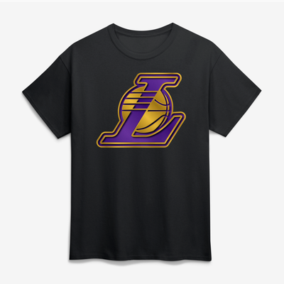 Los Angeles Lakers Big & Tall Metallic Mascot T-Shirt - Black