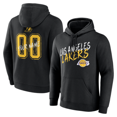 Los Angeles Lakers Hustle Personalized Name & Number Hoodie - Black