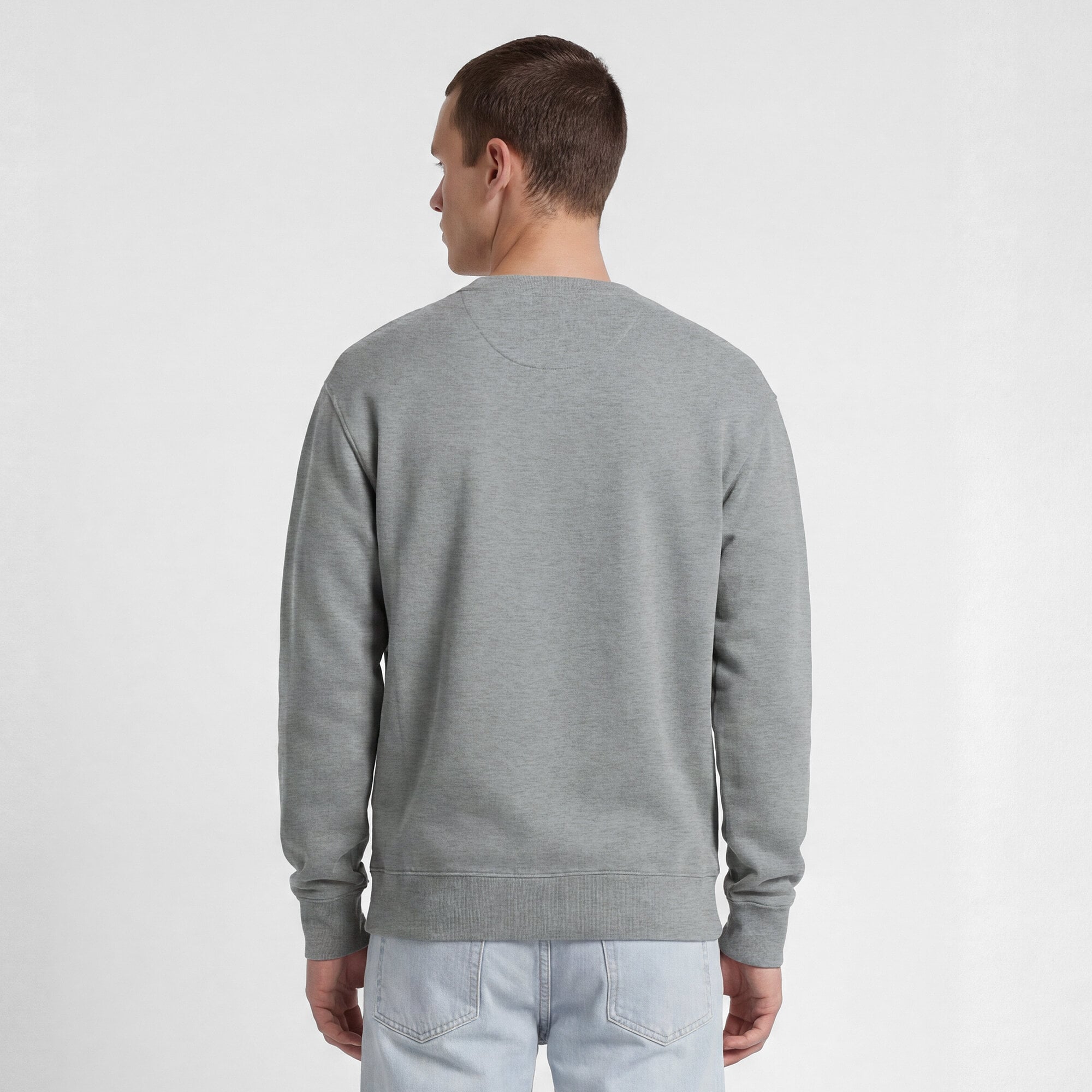 Sweat-shirt à col rond contrasté gris Champion pour homme, Los Angeles Lakers