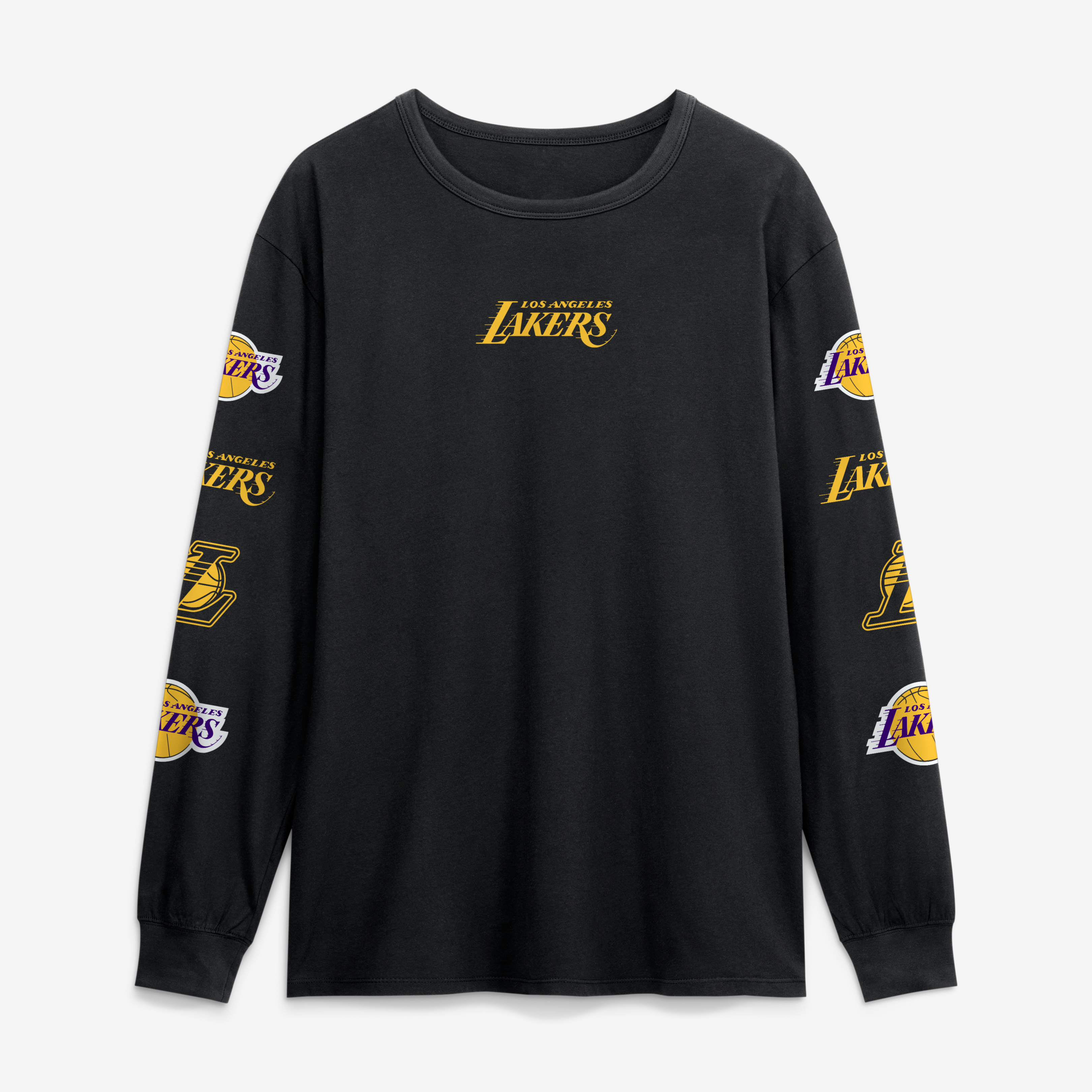 Men's Fanatics Black Los Angeles Lakers Jump Higher Legacy Long Sleeve T-Shirt