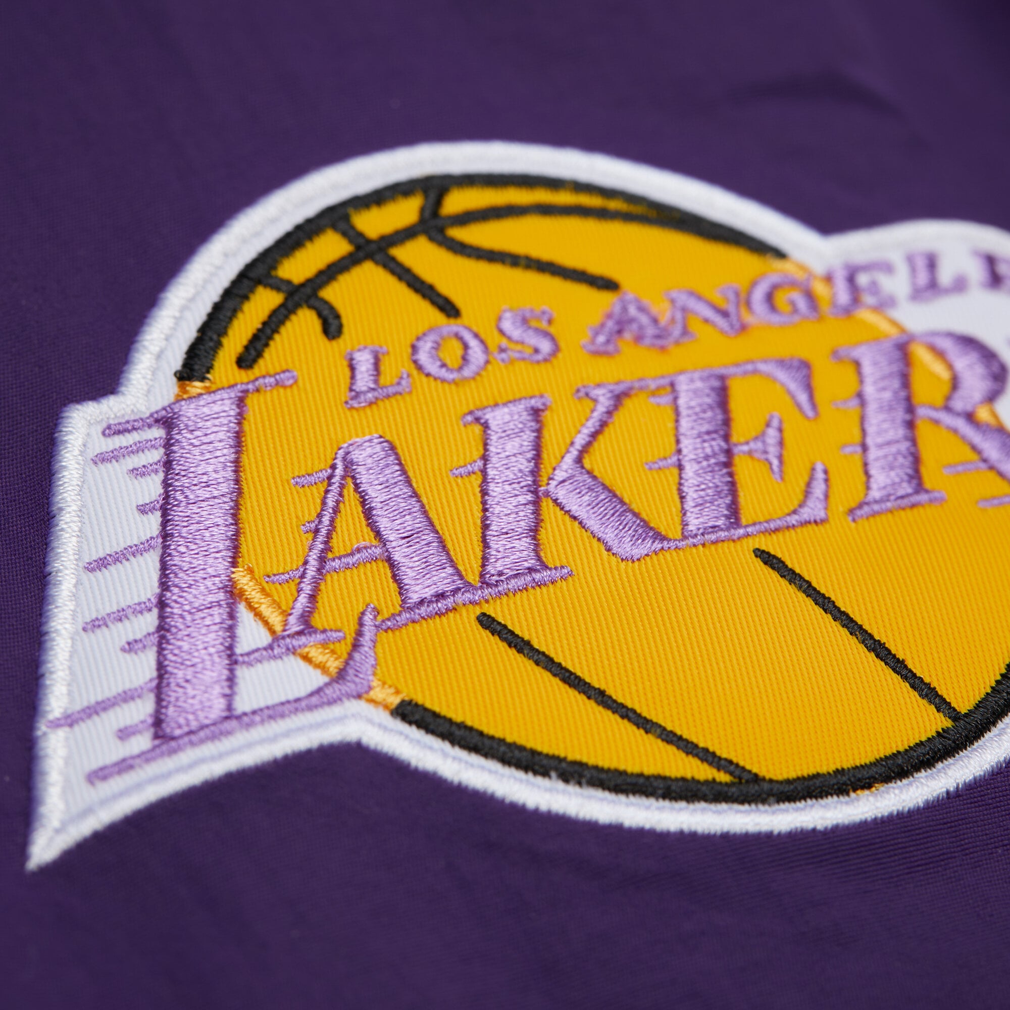 Men's Mitchell & Ness Black Los Angeles Lakers Classic V-Neck Pullover Jacket