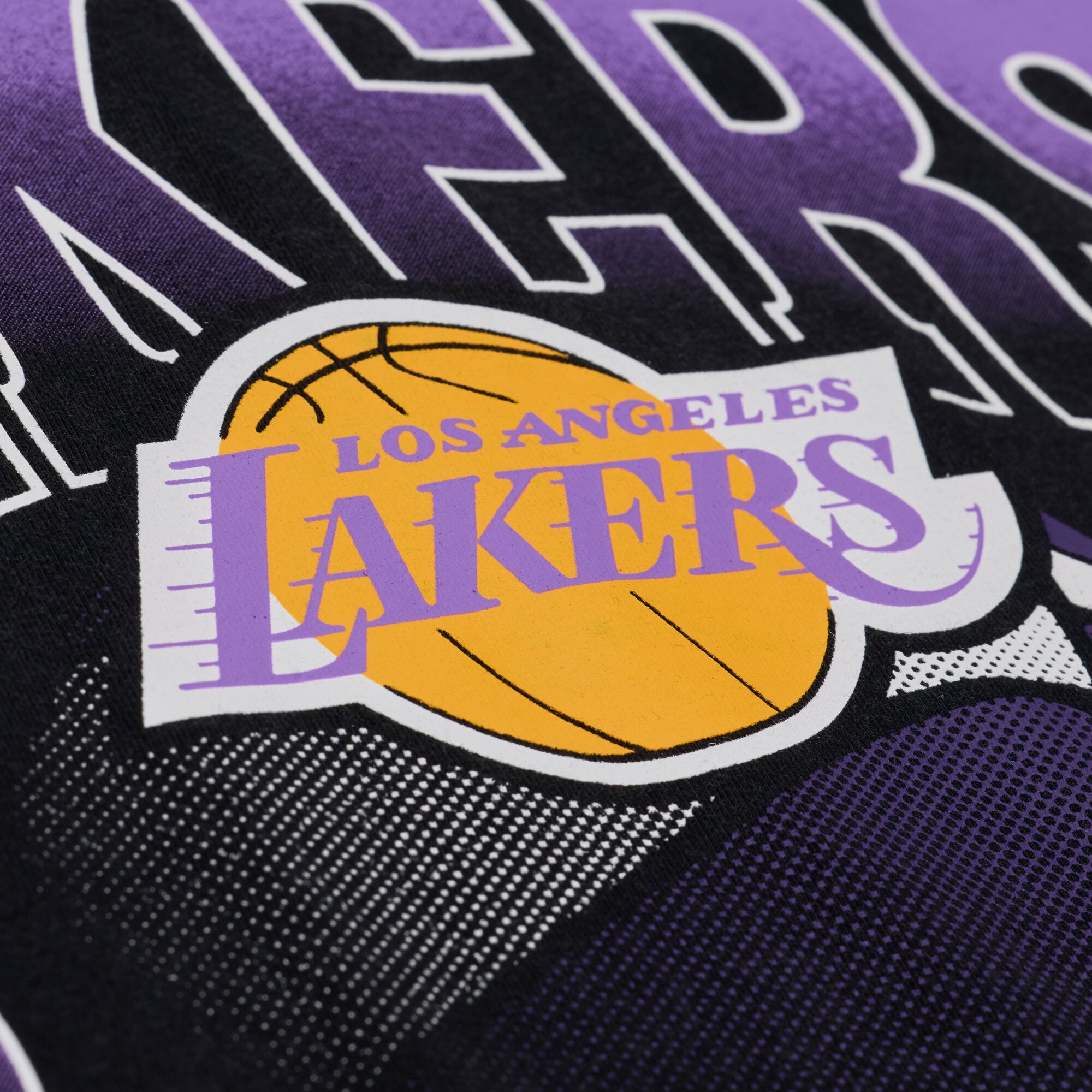 Men's Mitchell & Ness  Black Los Angeles Lakers Core Graphic T-Shirt