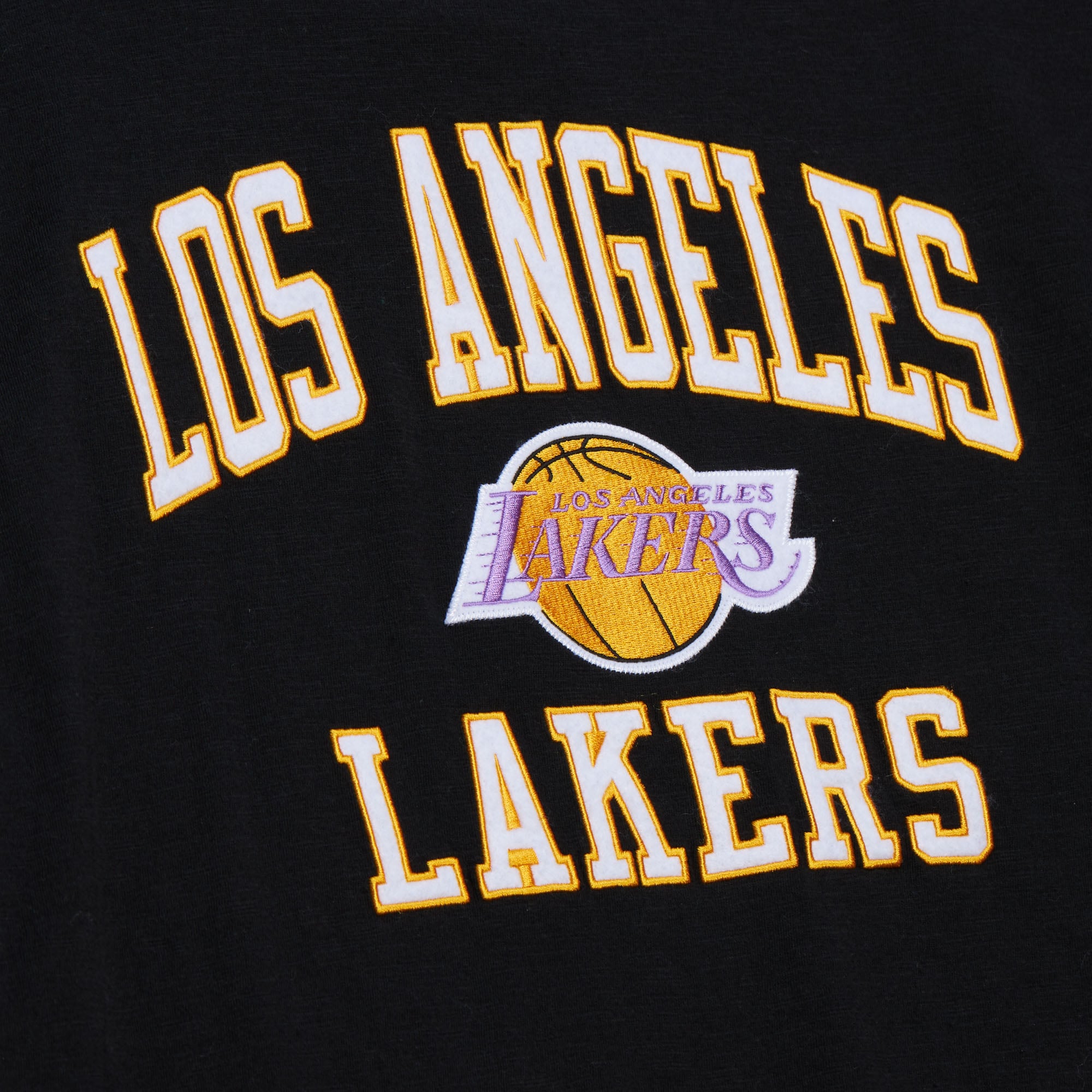 T-shirt Mitchell & Ness noir Los Angeles Lakers Hardwood Classics Legendary Slub pour homme