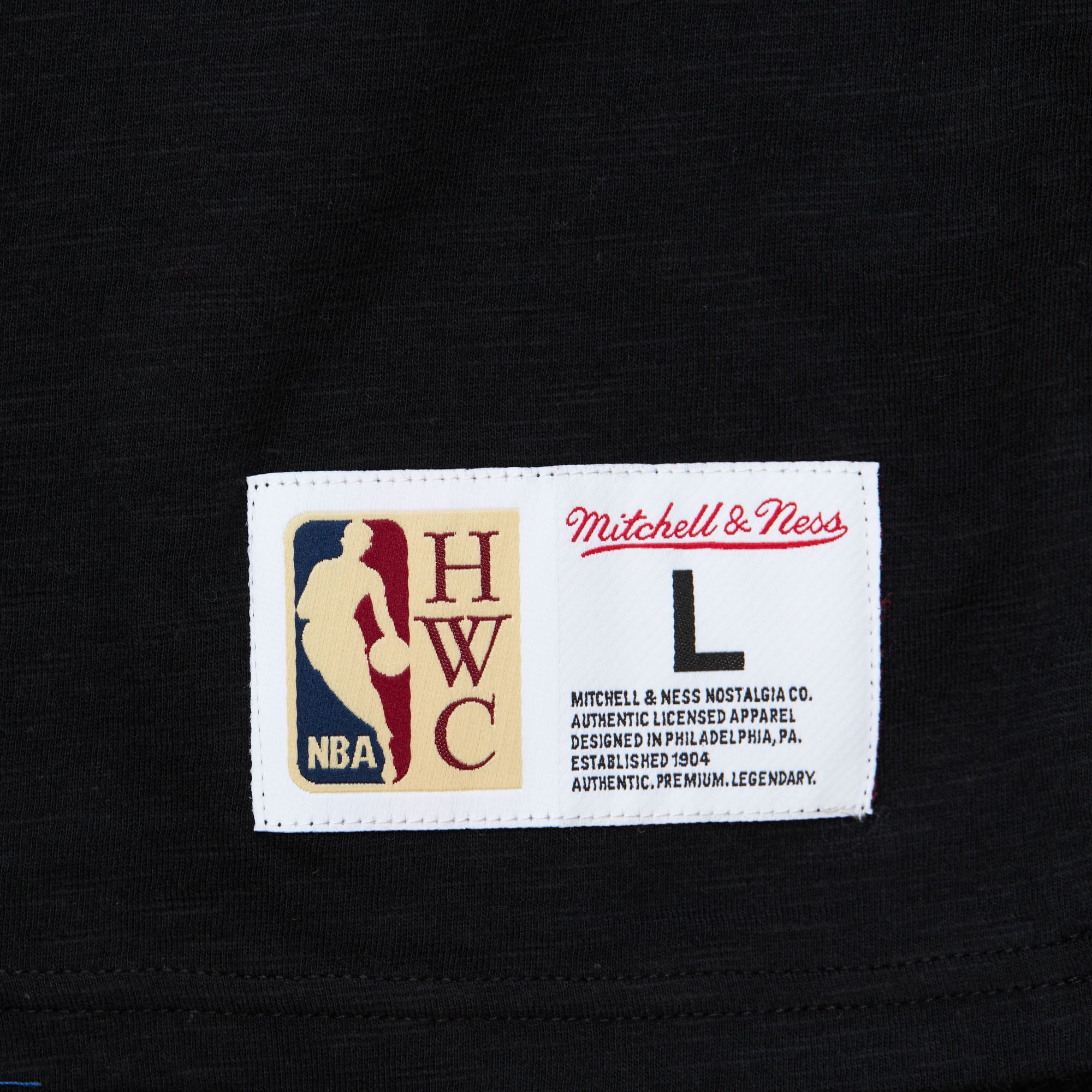 T-shirt Mitchell & Ness noir Los Angeles Lakers Hardwood Classics Legendary Slub pour homme