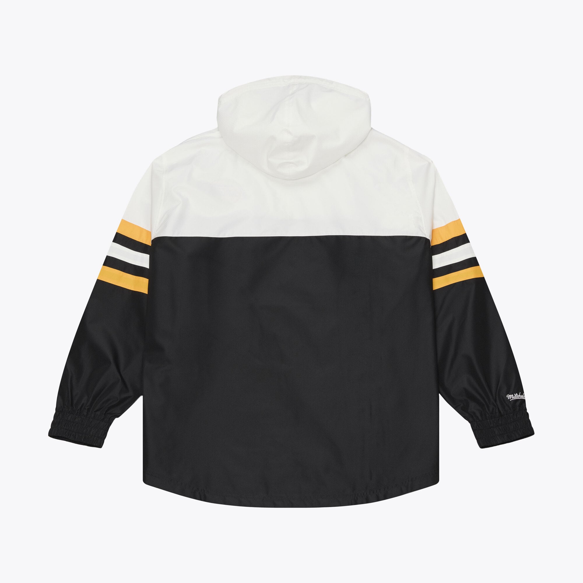 Men's Mitchell & Ness  Black Los Angeles Lakers Head Coach Lightweight Anorak Quarter-Zip Windbreaker