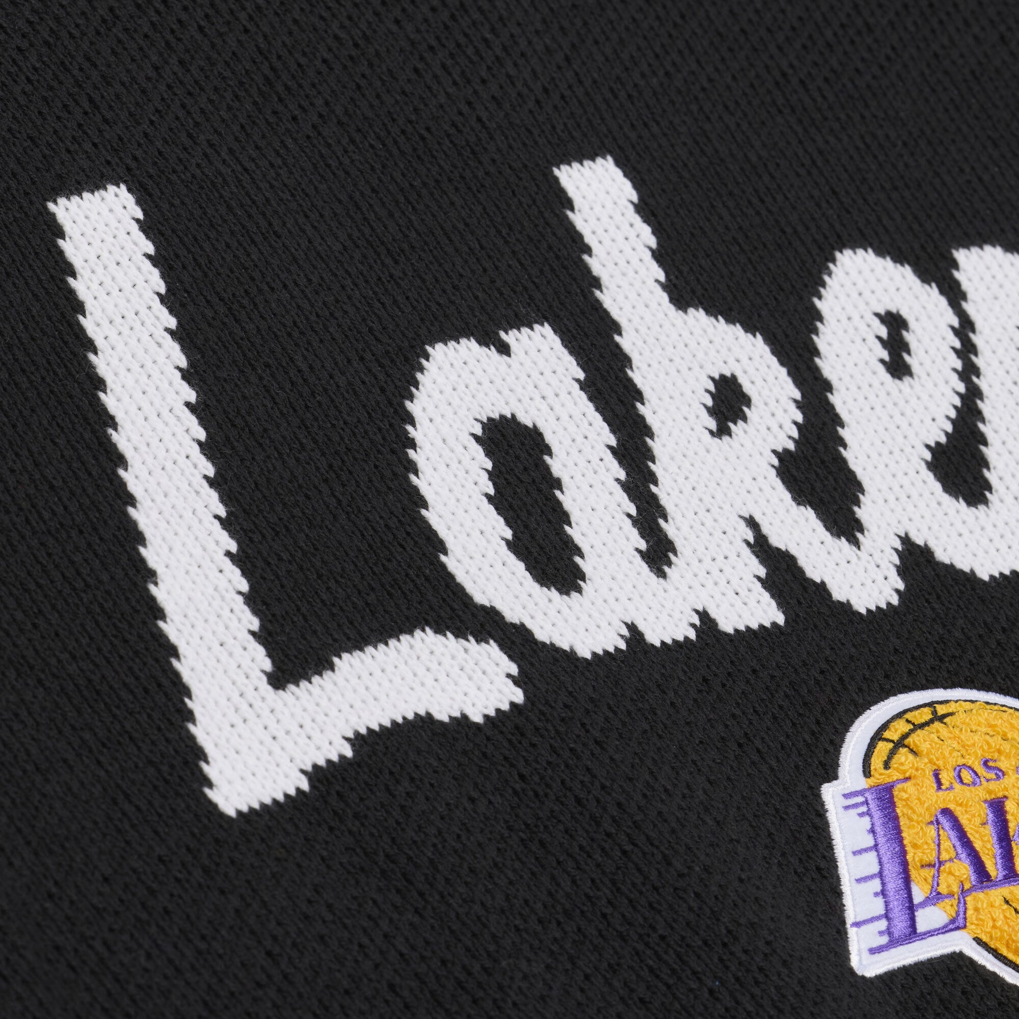 Pull Mitchell & Ness noir pour homme, modèle entraîneur-chef des Los Angeles Lakers