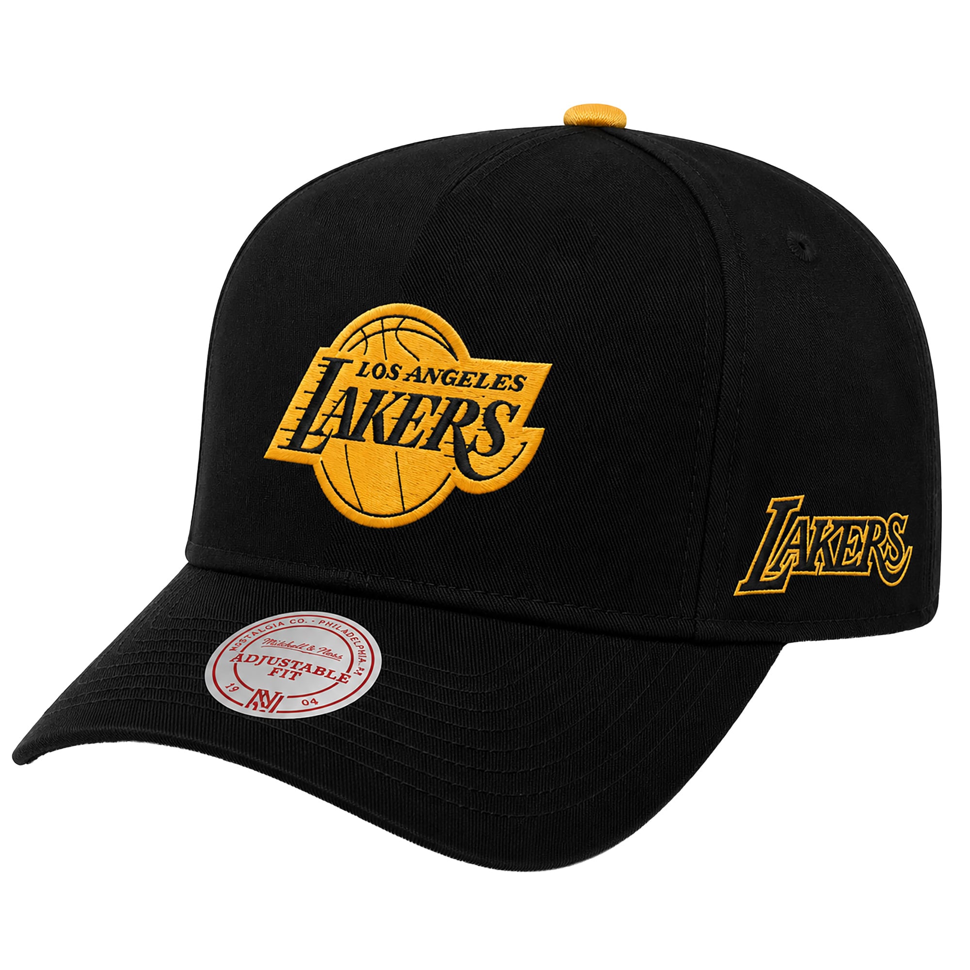 Men's Mitchell & Ness Black Los Angeles Lakers Legendary Home A-Frame Snapback
