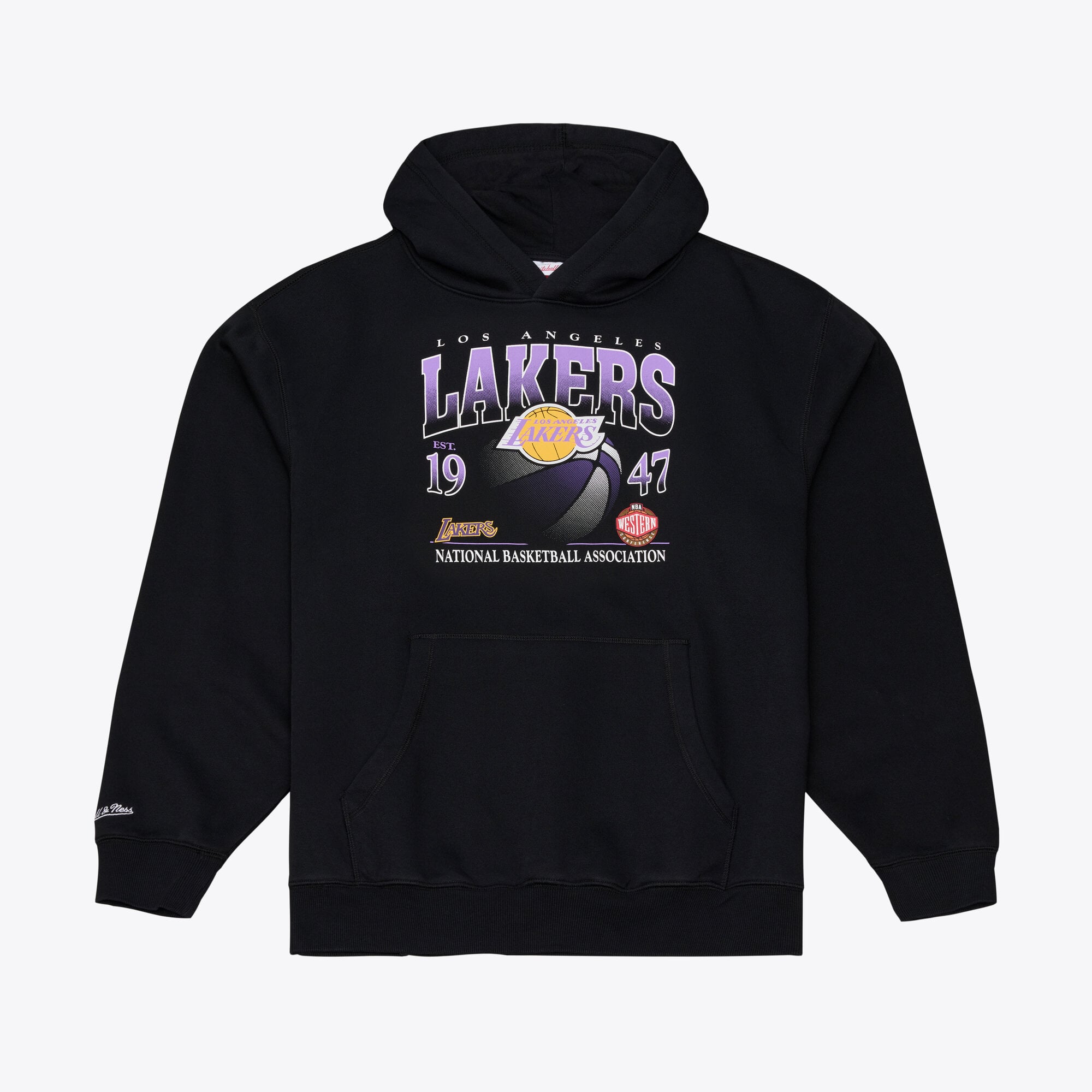 Men's Mitchell & Ness  Black Los Angeles Lakers Street Graphics Hoodie
