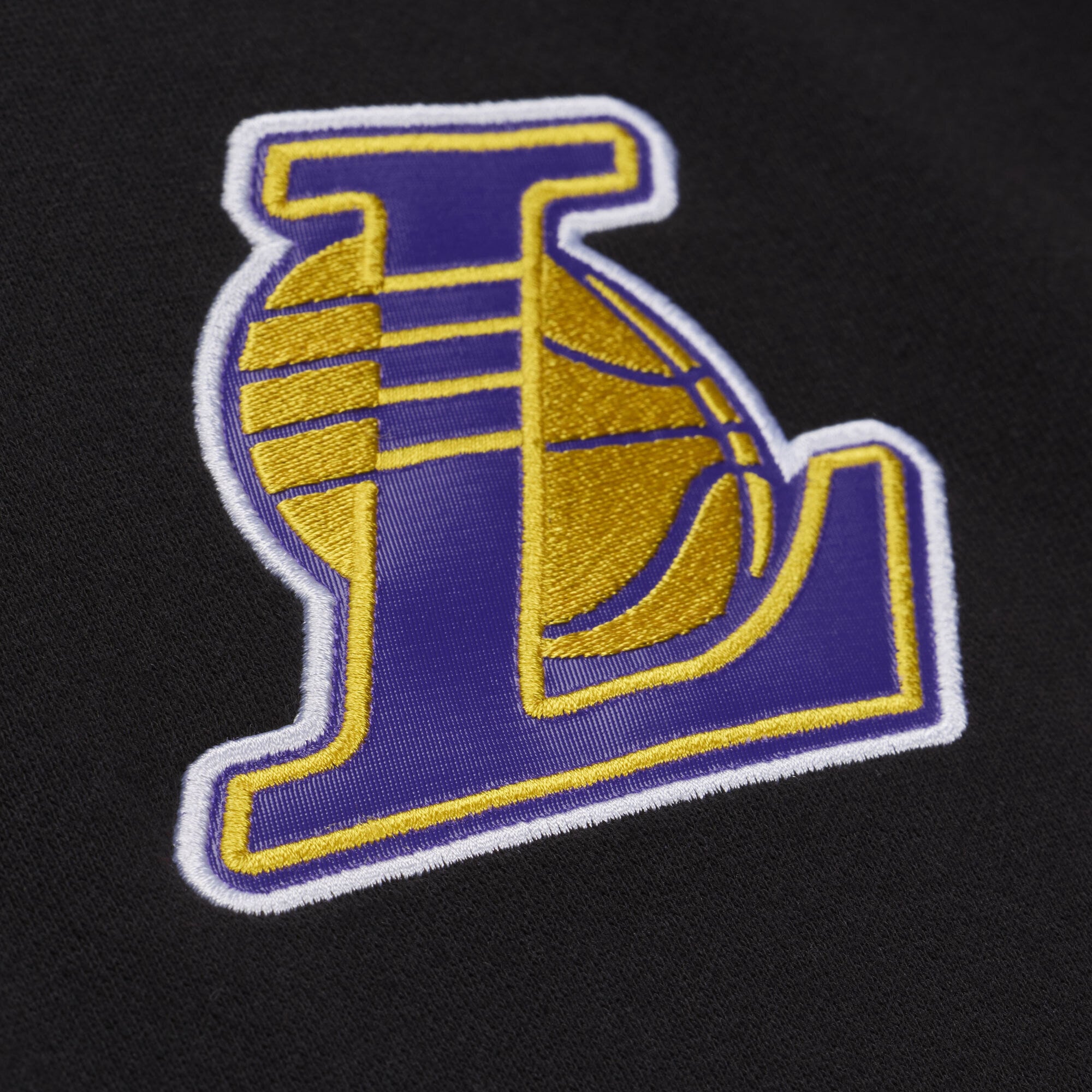 Sweat à capuche en polaire Mitchell & Ness noir carreaux triple motif Los Angeles Lakers pour homme