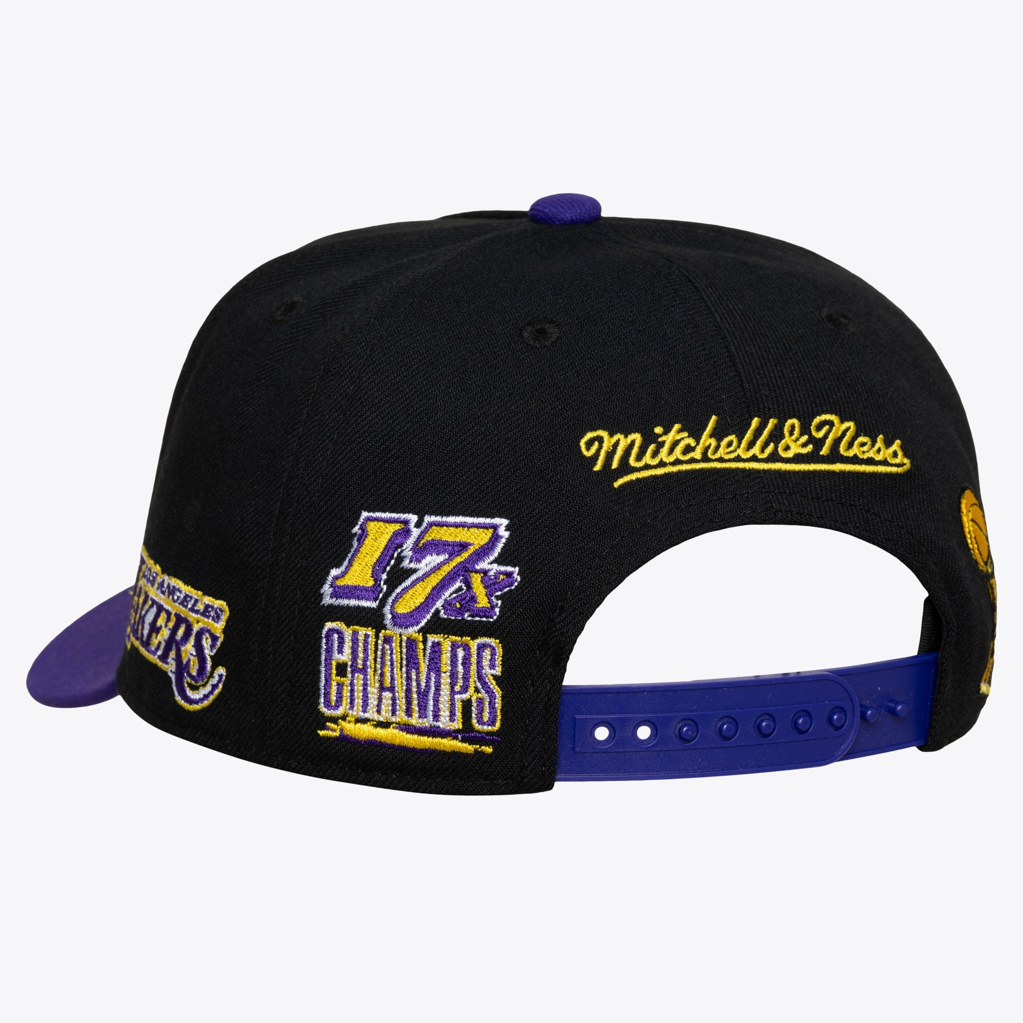 Men's Mitchell & Ness Black Los Angeles Lakers True Legacy Pro Snapback Hat