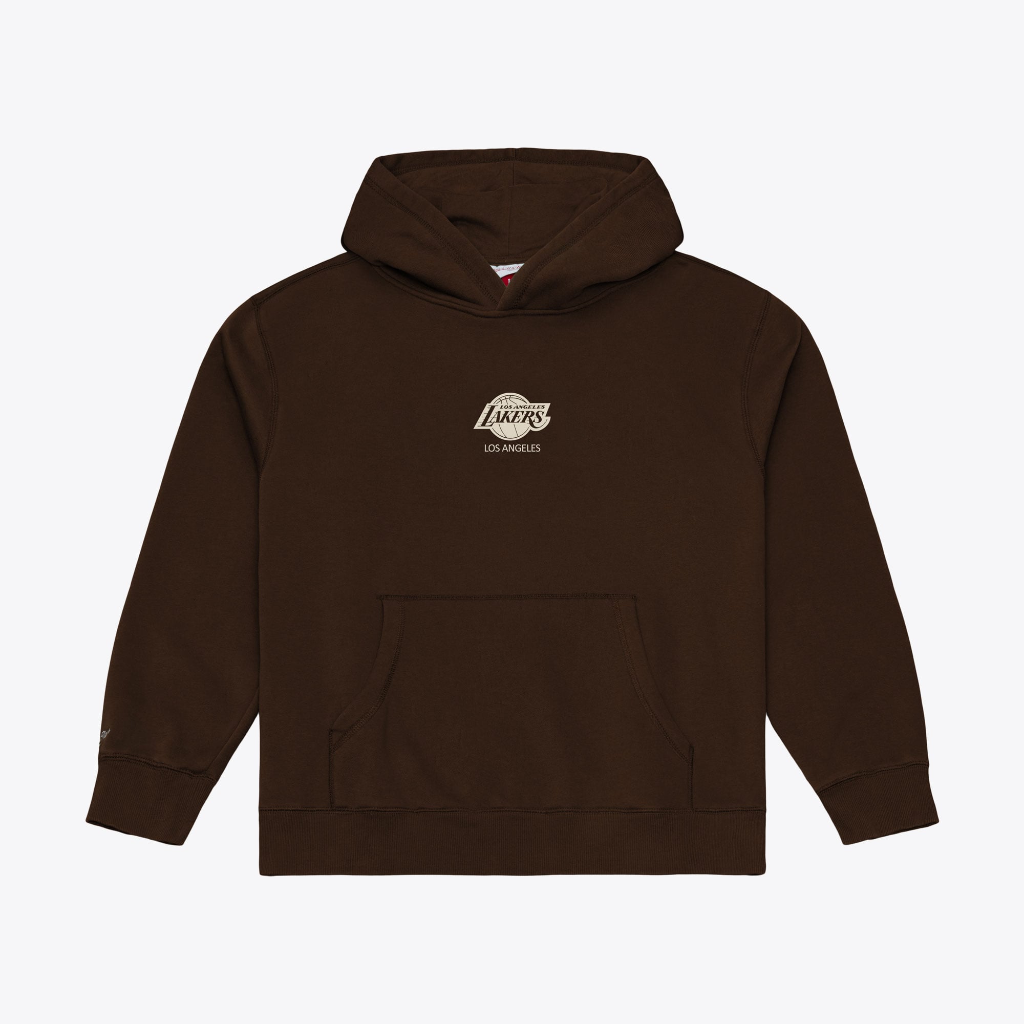 Sweat à capuche Mitchell & Ness marron Los Angeles Lakers Core Essentials pour homme