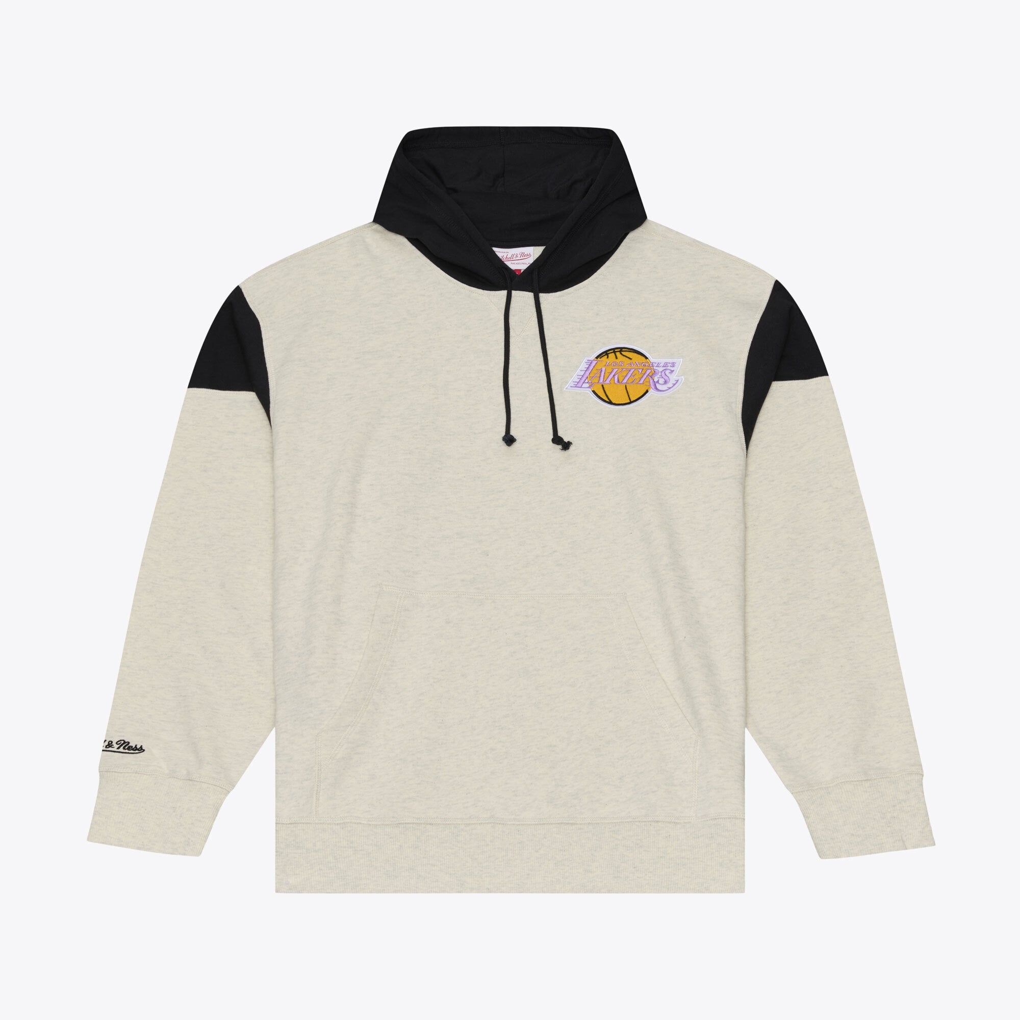 Men's Mitchell & Ness Cream Los Angeles Lakers French Terry Hoodie