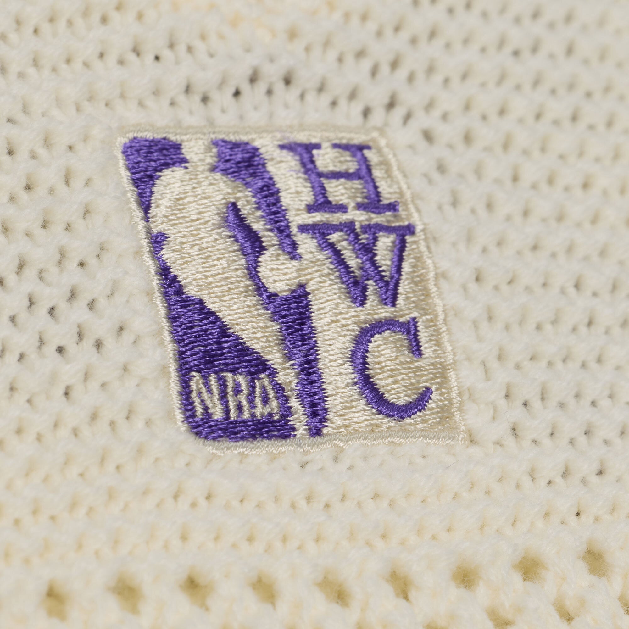 Men's Mitchell & Ness Cream Los Angeles Lakers Hardwood Classics Retro Roots Short Sleeve Sweater Jersey