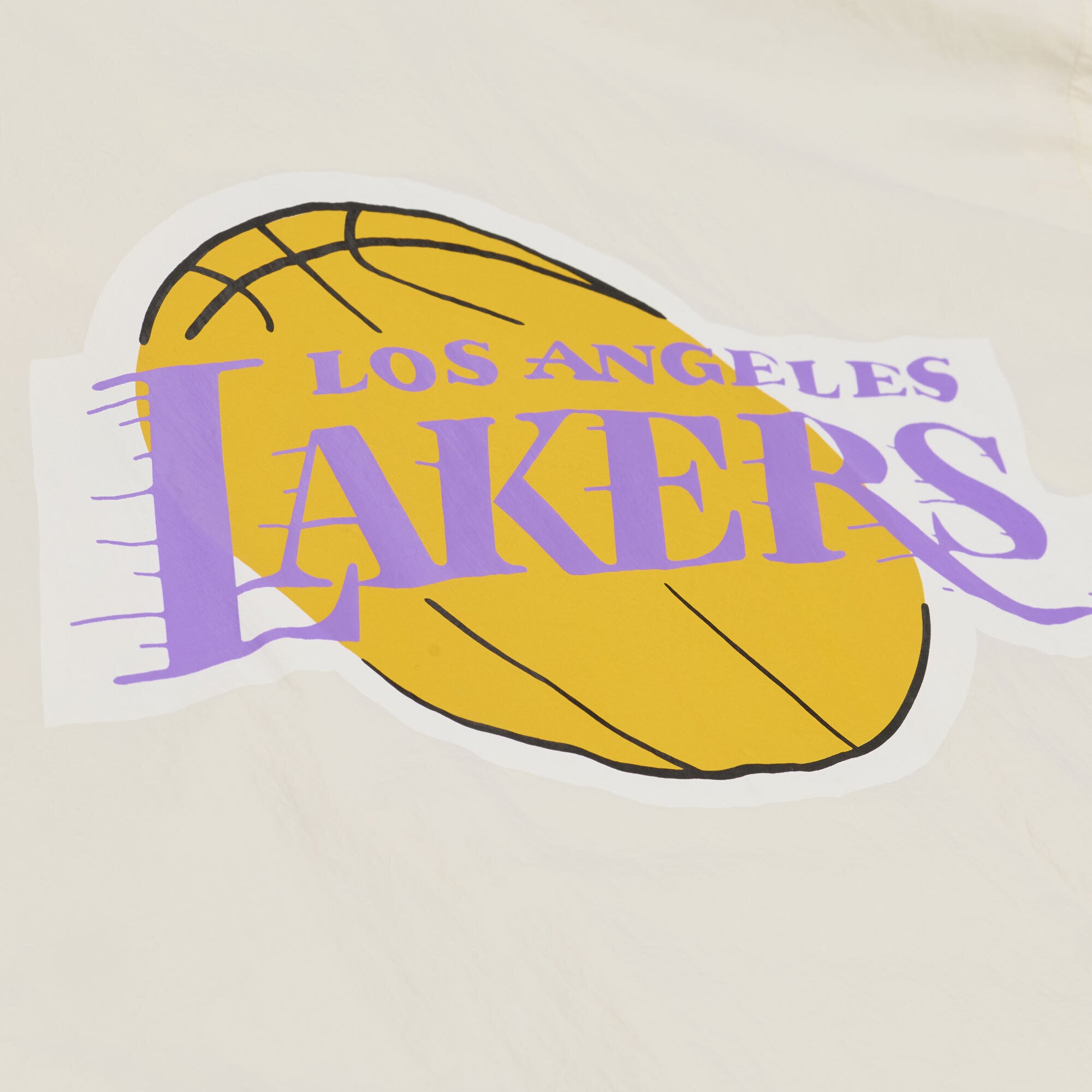 Veste de coach Mitchell & Ness crème Los Angeles Lakers Retro Root à boutons-pression pour homme