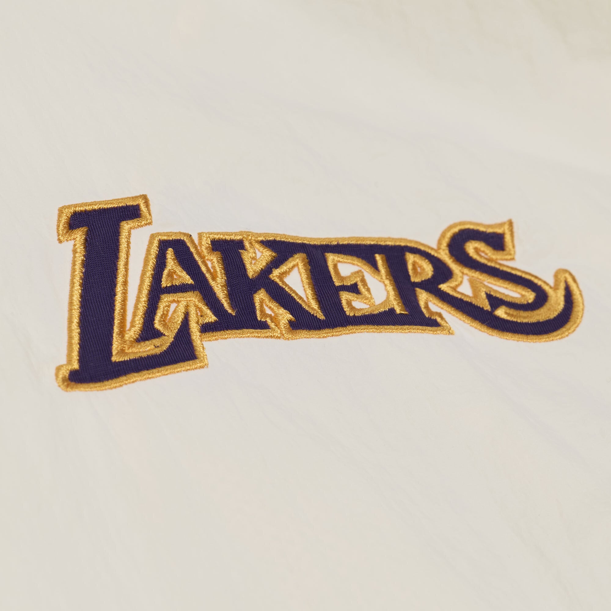 Veste de coach Mitchell & Ness crème Los Angeles Lakers Retro Root à boutons-pression pour homme
