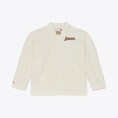  Los Angeles Lakers Mitchell & Ness Retro Root Full-Snap Coaches Jacket - Cream