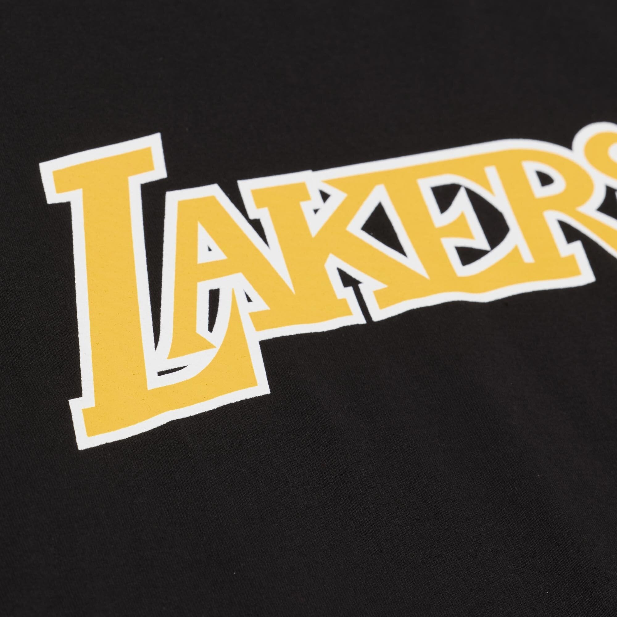 T-shirt classique Mitchell & Ness Jerry West noir Los Angeles Lakers Hardwood Classics pour homme, avec nom et numéro