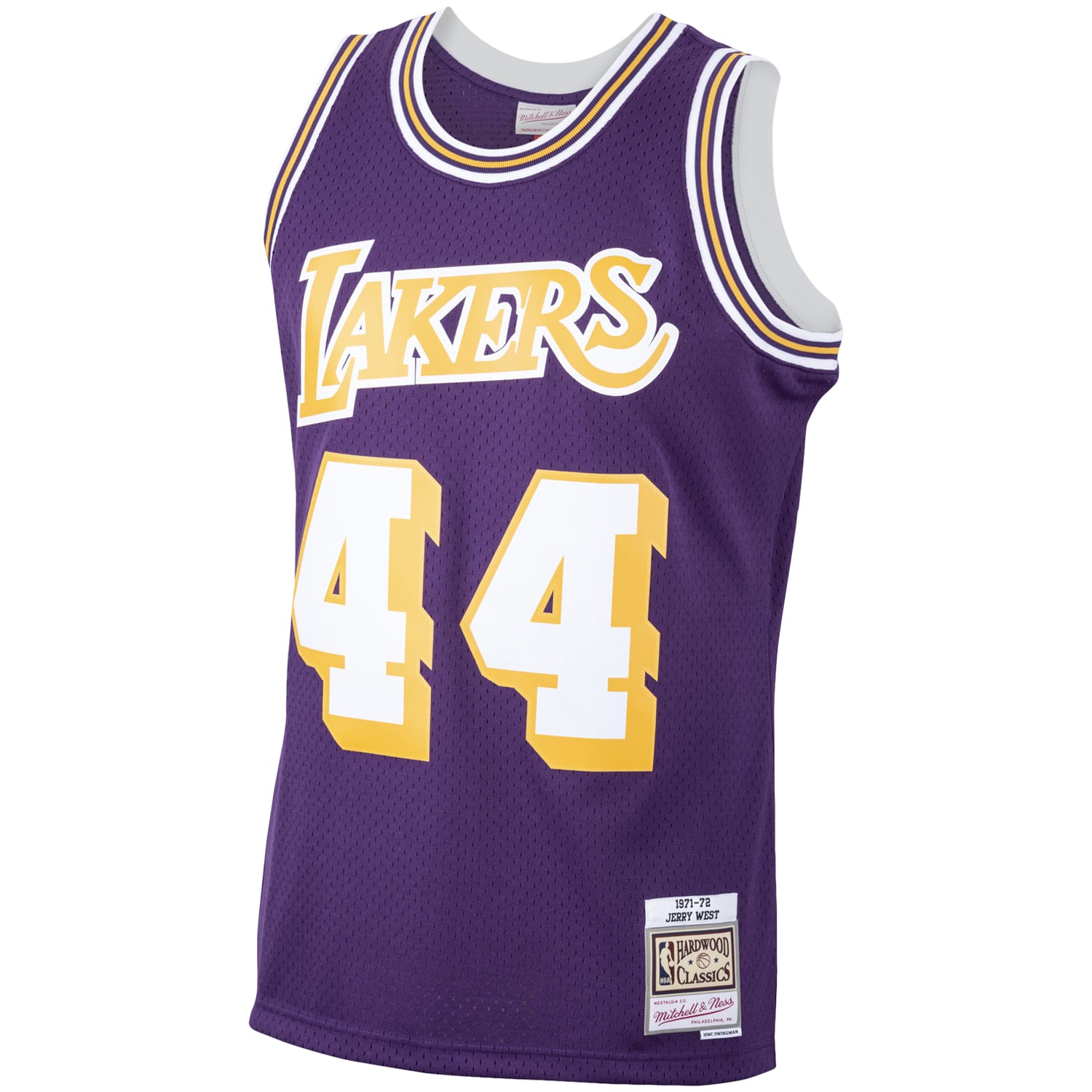 Men's Mitchell & Ness Jerry West Royal Los Angeles Lakers Hardwood Classics Swingman Jersey