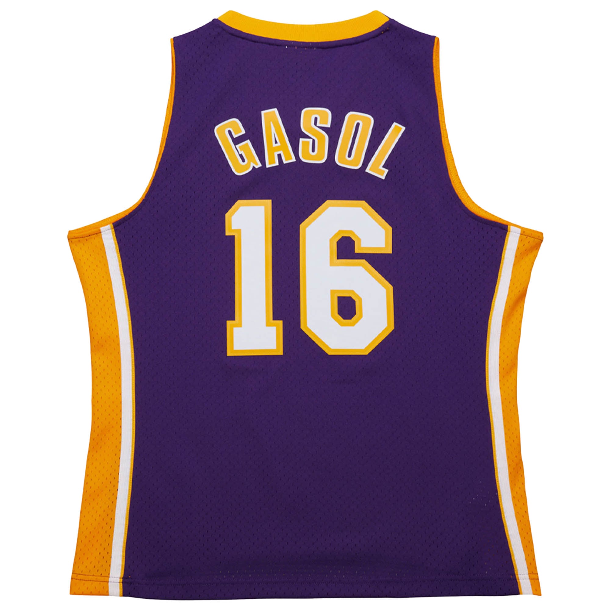 Men's Mitchell & Ness Pau Gasol Purple Los Angeles Lakers 2009/10 Hardwood Classics Swingman Jersey