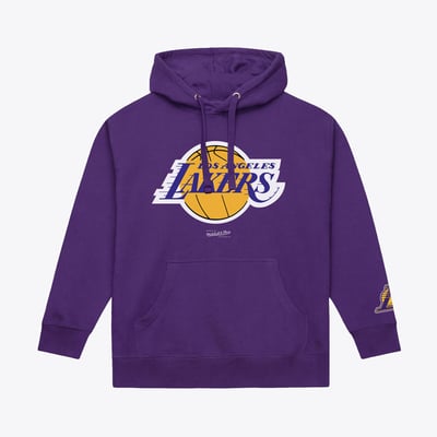  Los Angeles Lakers Mitchell & Ness Basic Fleece Hoodie - Purple