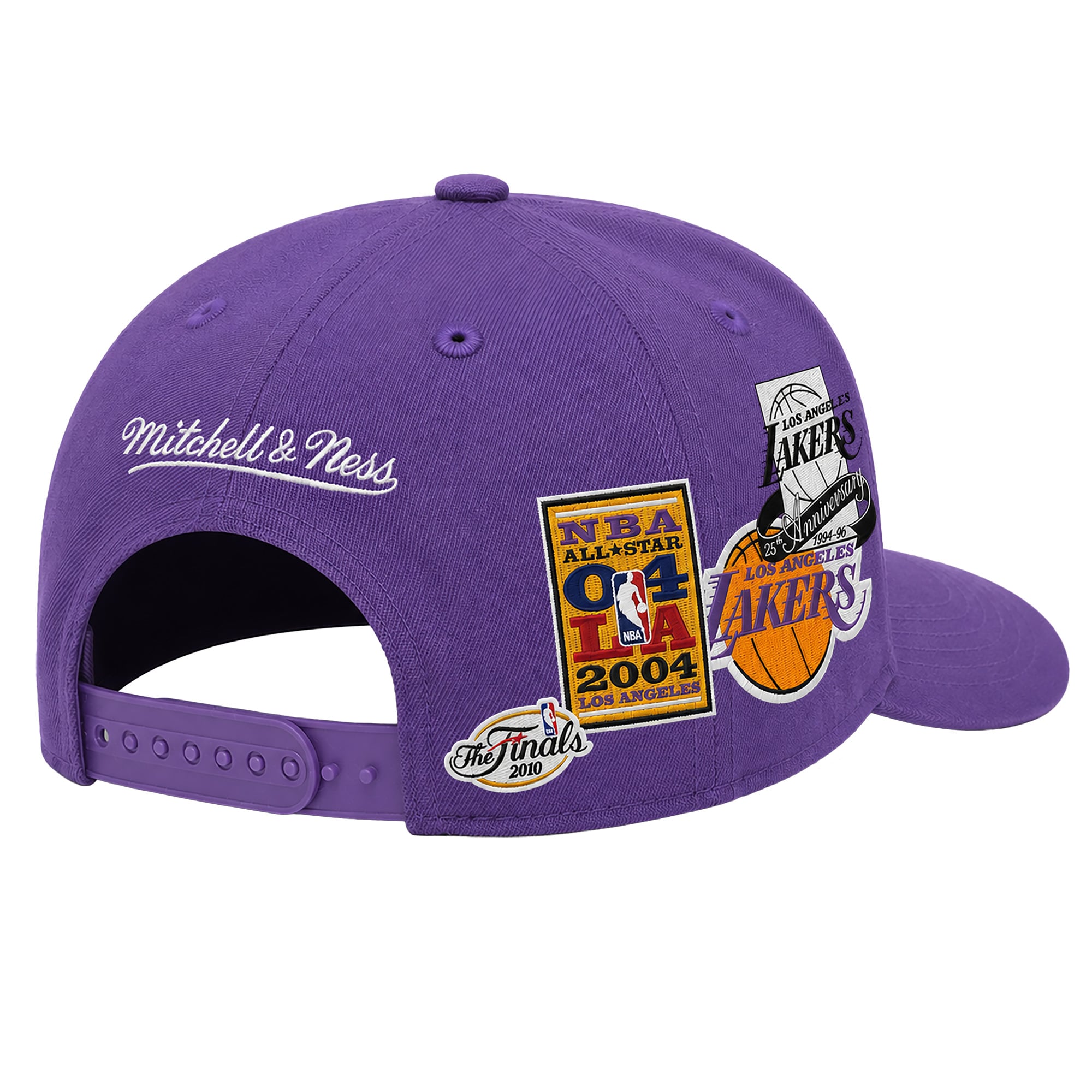 Men's Mitchell & Ness Purple Los Angeles Lakers Historic Satin A-Frame Snapback Hat